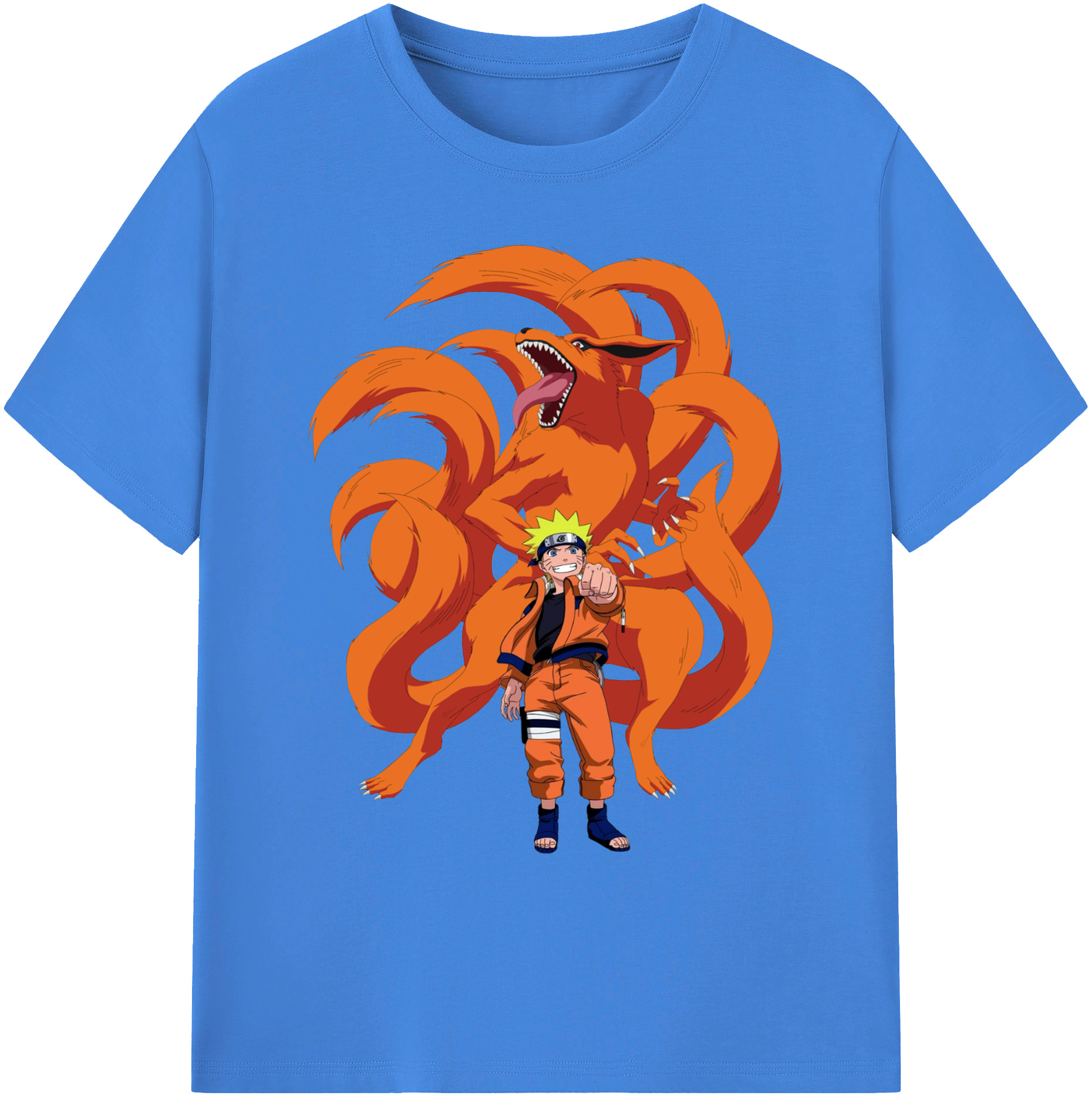 （画像用） NARUTO -ナルト- うずまき ナルト Uzumaki Naruto 綿100％ メンズ半袖Tシャツ｜肌触りやわらか＆通気性