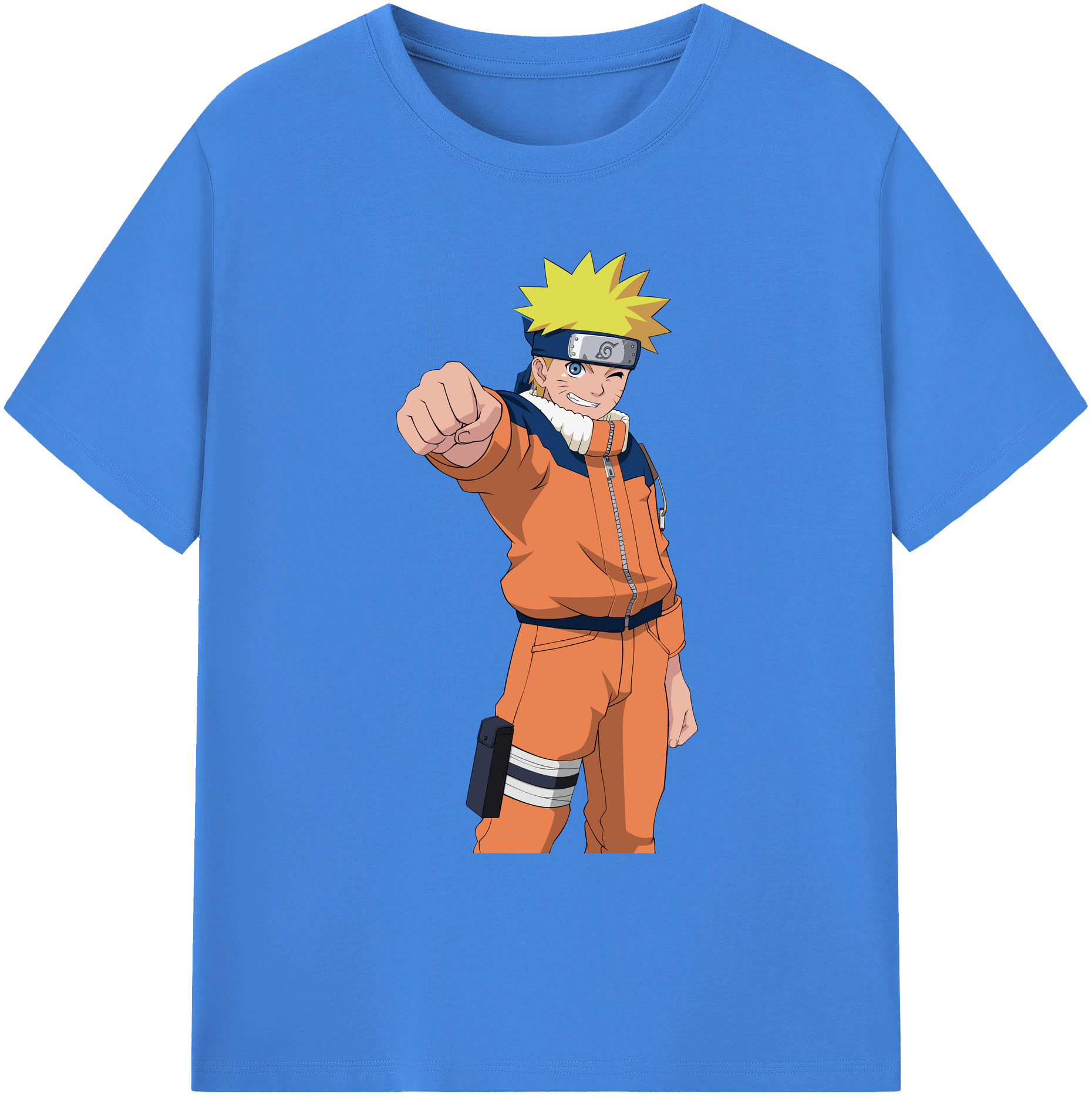 NARUTO -ナルト- うずまき ナルト Uzumaki Naruto 綿100％ メンズ半袖Tシャツ｜肌触りやわらか＆通気性