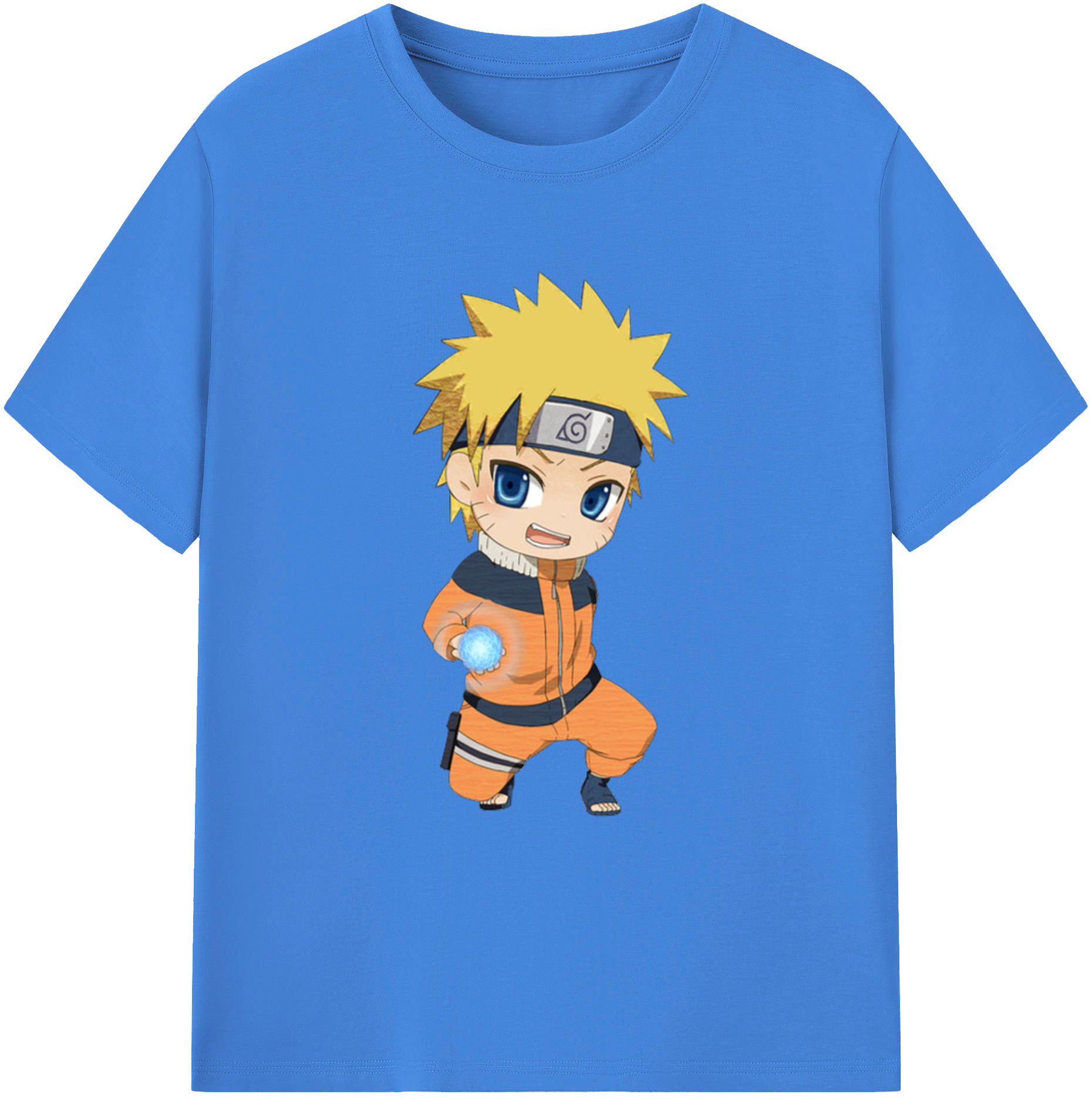 （画像用） NARUTO -ナルト- うずまき ナルト Uzumaki Naruto 綿100％ メンズ半袖Tシャツ｜肌触りやわらか＆通気性