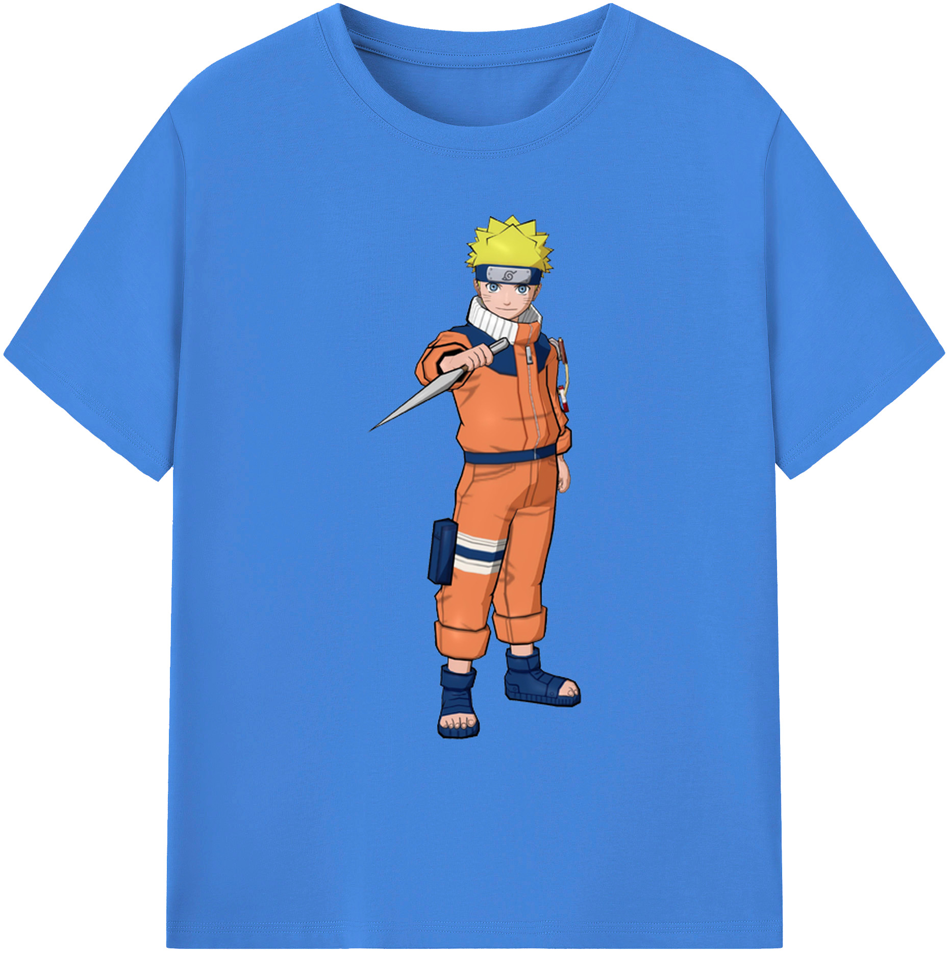 （画像用） NARUTO -ナルト- うずまき ナルト Uzumaki Naruto 綿100％ メンズ半袖Tシャツ｜肌触りやわらか＆通気性
