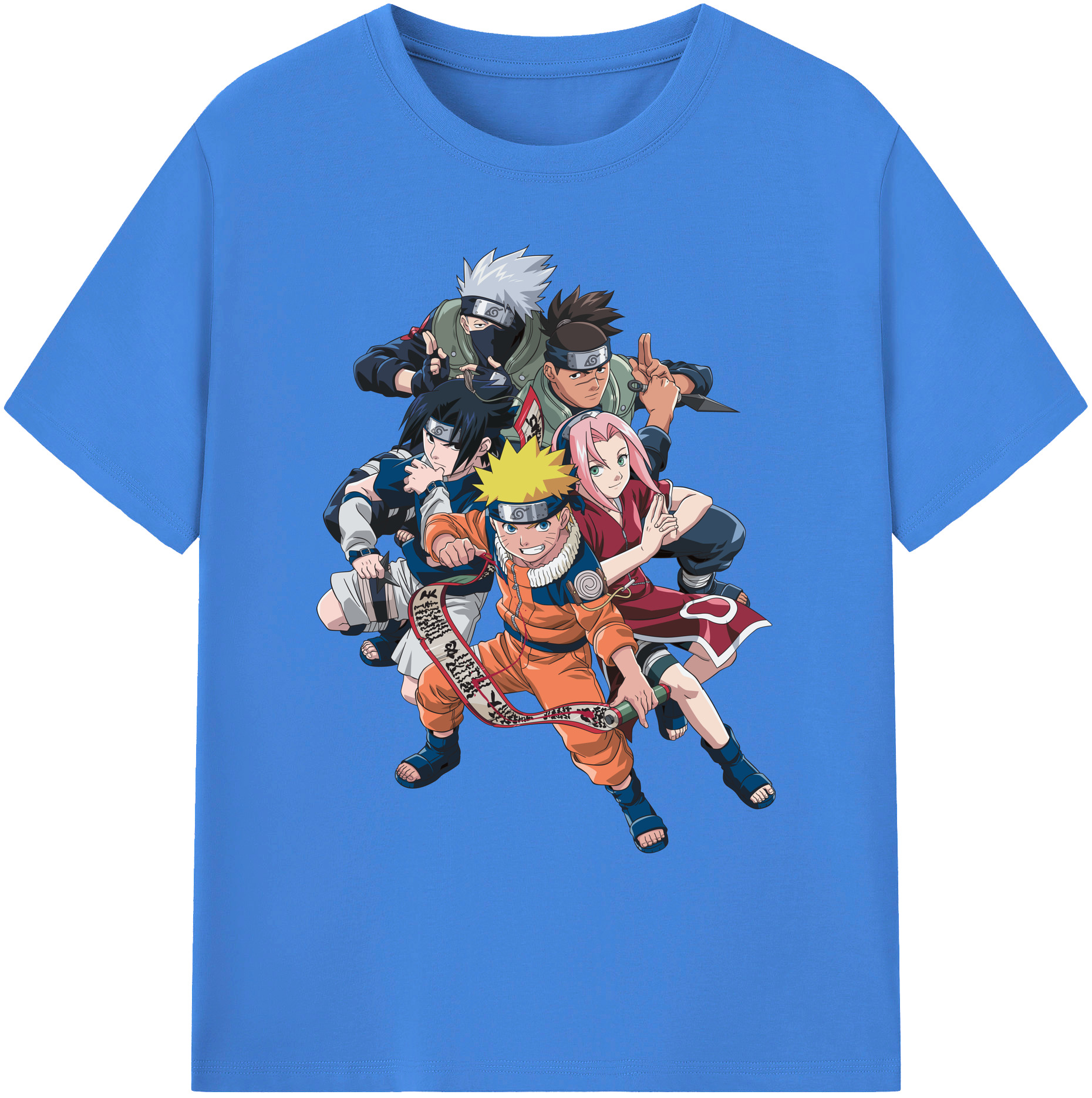 （画像用） NARUTO -ナルト- うずまき ナルト Uzumaki Naruto 綿100％ メンズ半袖Tシャツ｜肌触りやわらか＆通気性