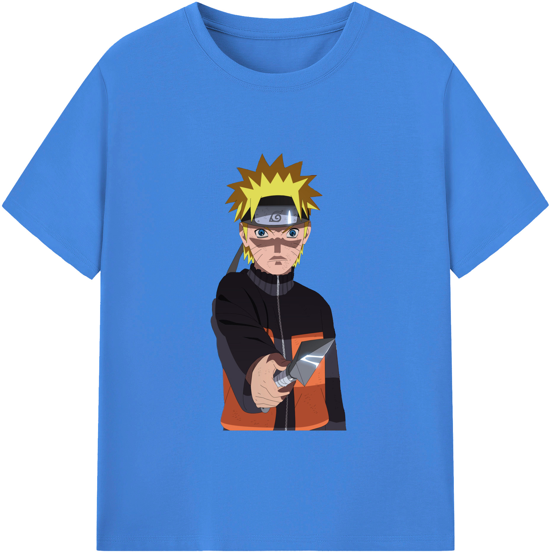 （画像用） NARUTO -ナルト- うずまき ナルト Uzumaki Naruto 綿100％ メンズ半袖Tシャツ｜肌触りやわらか＆通気性