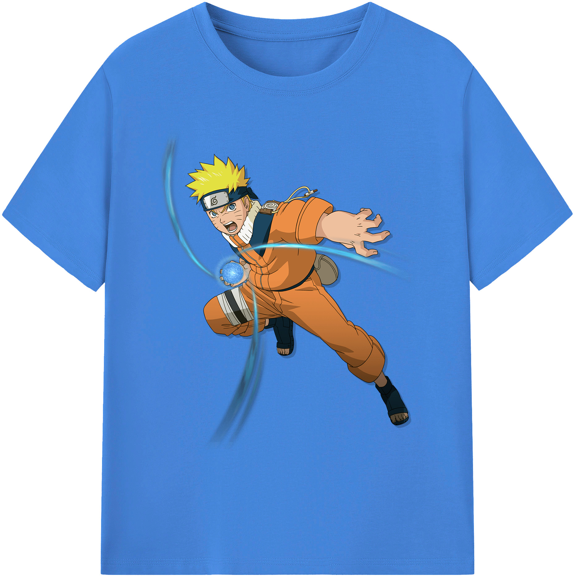 （画像用） NARUTO -ナルト- うずまき ナルト Uzumaki Naruto 綿100％ メンズ半袖Tシャツ｜肌触りやわらか＆通気性