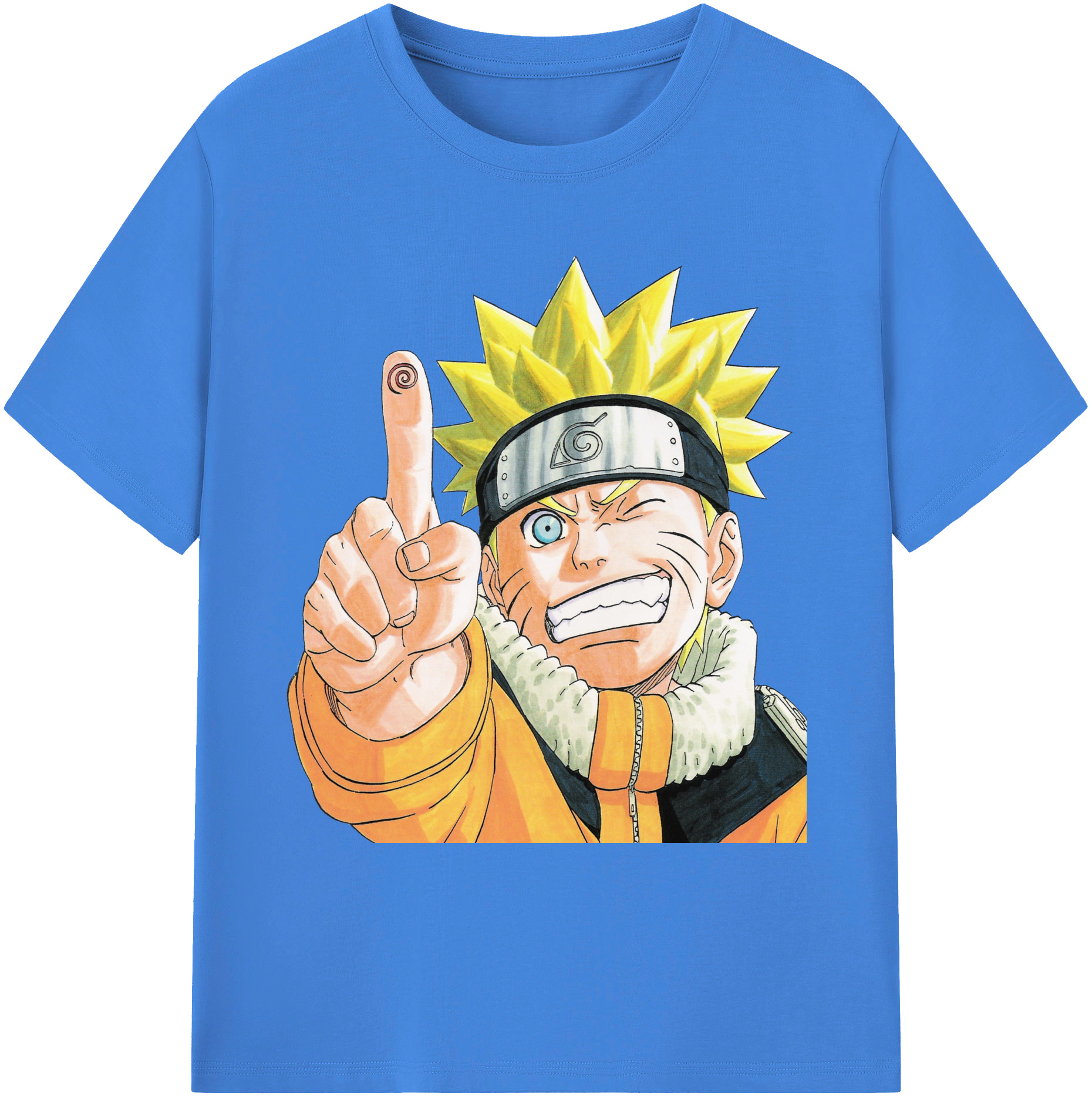 （画像用） NARUTO -ナルト- うずまき ナルト Uzumaki Naruto 綿100％ メンズ半袖Tシャツ｜肌触りやわらか＆通気性