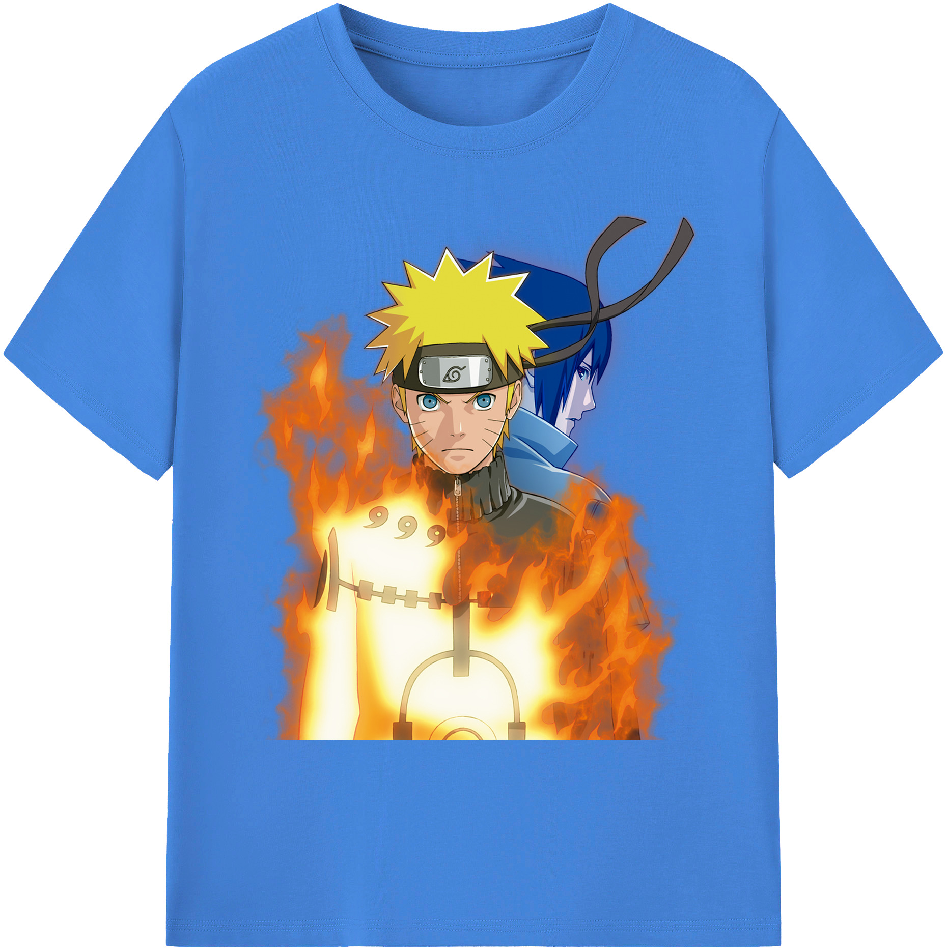 （画像用） NARUTO -ナルト- うずまき ナルト Uzumaki Naruto 綿100％ メンズ半袖Tシャツ｜肌触りやわらか＆通気性