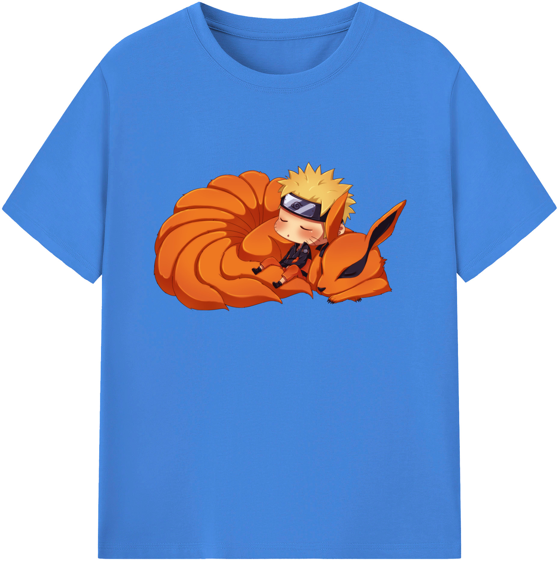 （画像用） NARUTO -ナルト- うずまき ナルト Uzumaki Naruto 綿100％ メンズ半袖Tシャツ｜肌触りやわらか＆通気性