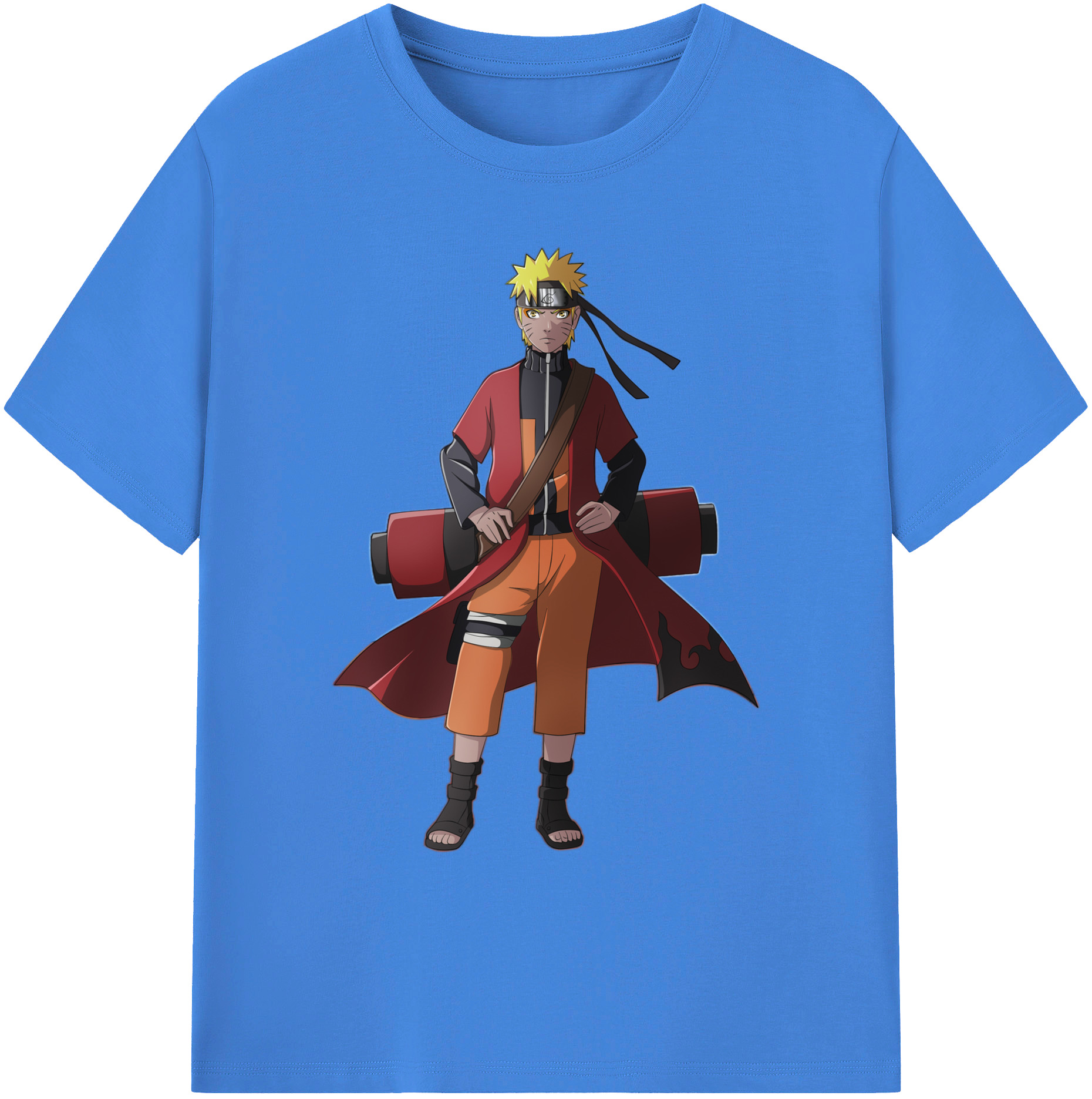 （画像用） NARUTO -ナルト- うずまき ナルト Uzumaki Naruto 綿100％ メンズ半袖Tシャツ｜肌触りやわらか＆通気性