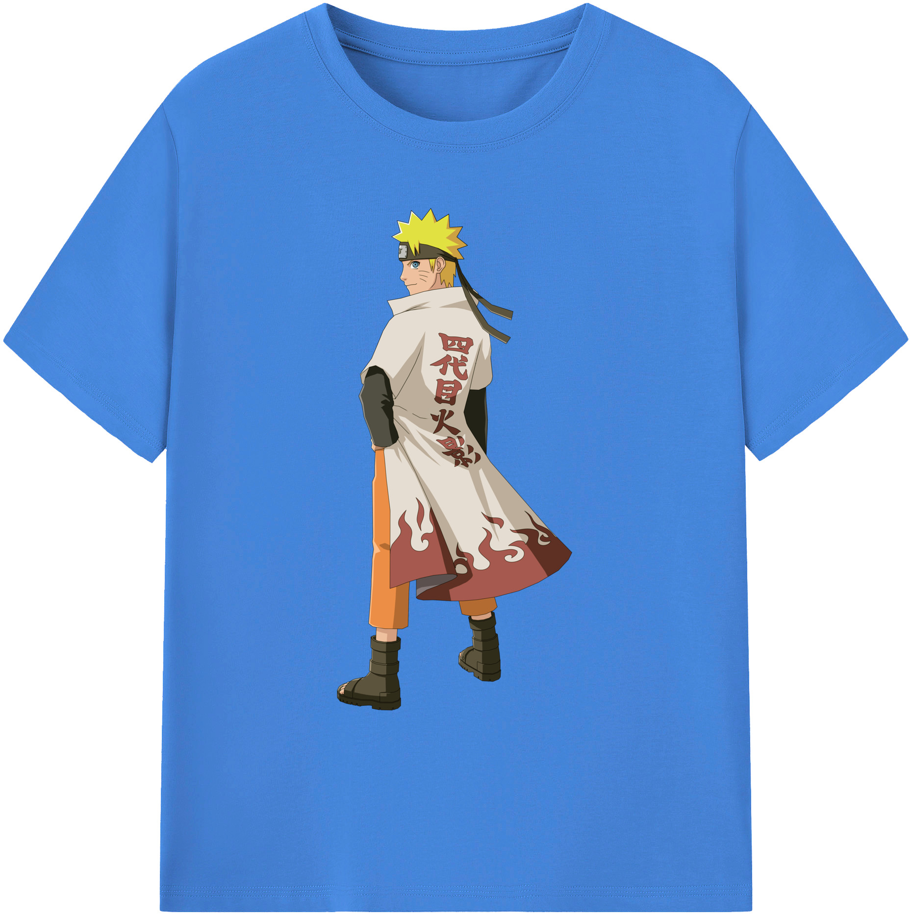 （画像用） NARUTO -ナルト- うずまき ナルト Uzumaki Naruto 綿100％ メンズ半袖Tシャツ｜肌触りやわらか＆通気性