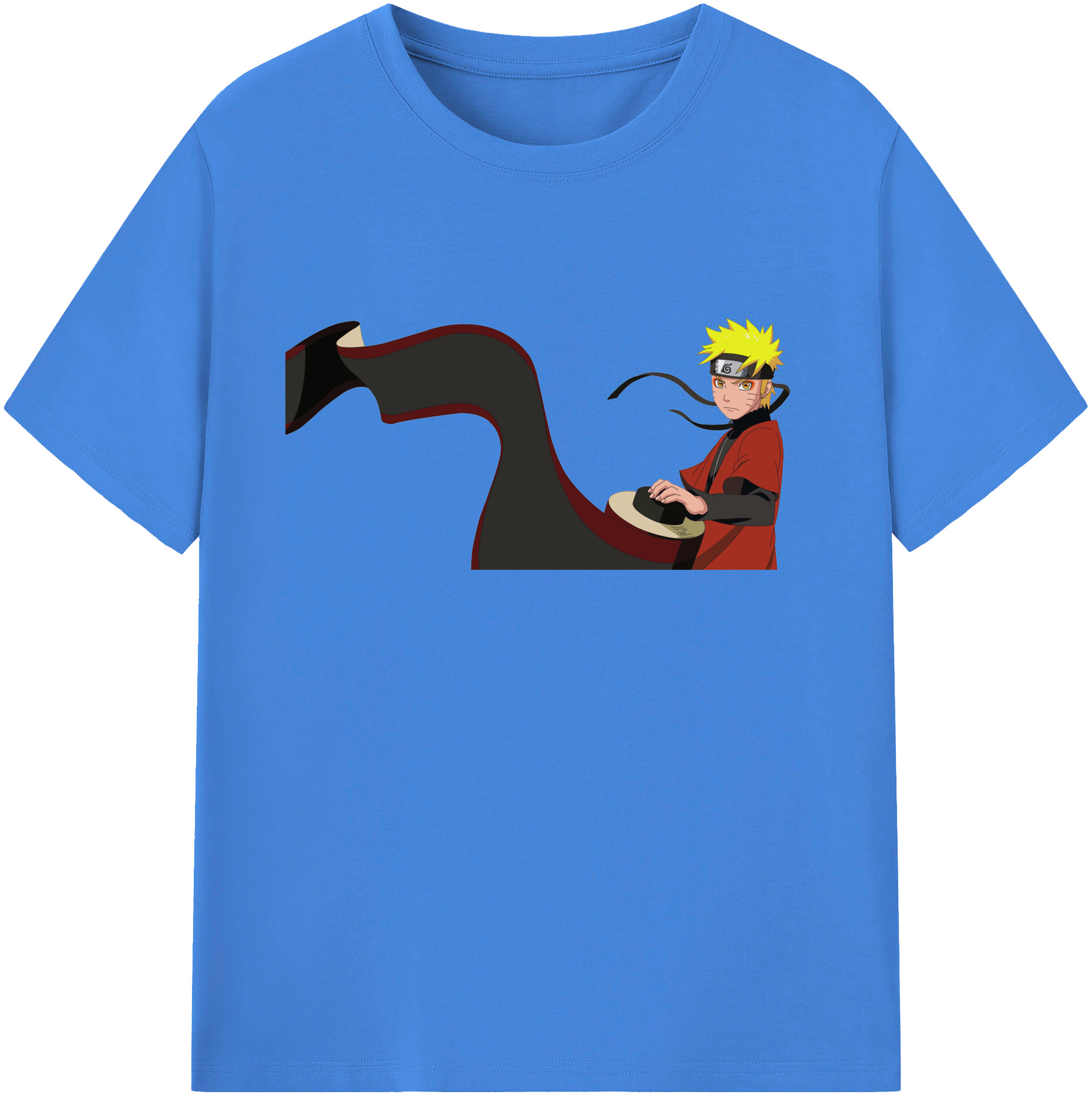 （画像用） NARUTO -ナルト- うずまき ナルト Uzumaki Naruto 綿100％ メンズ半袖Tシャツ｜肌触りやわらか＆通気性