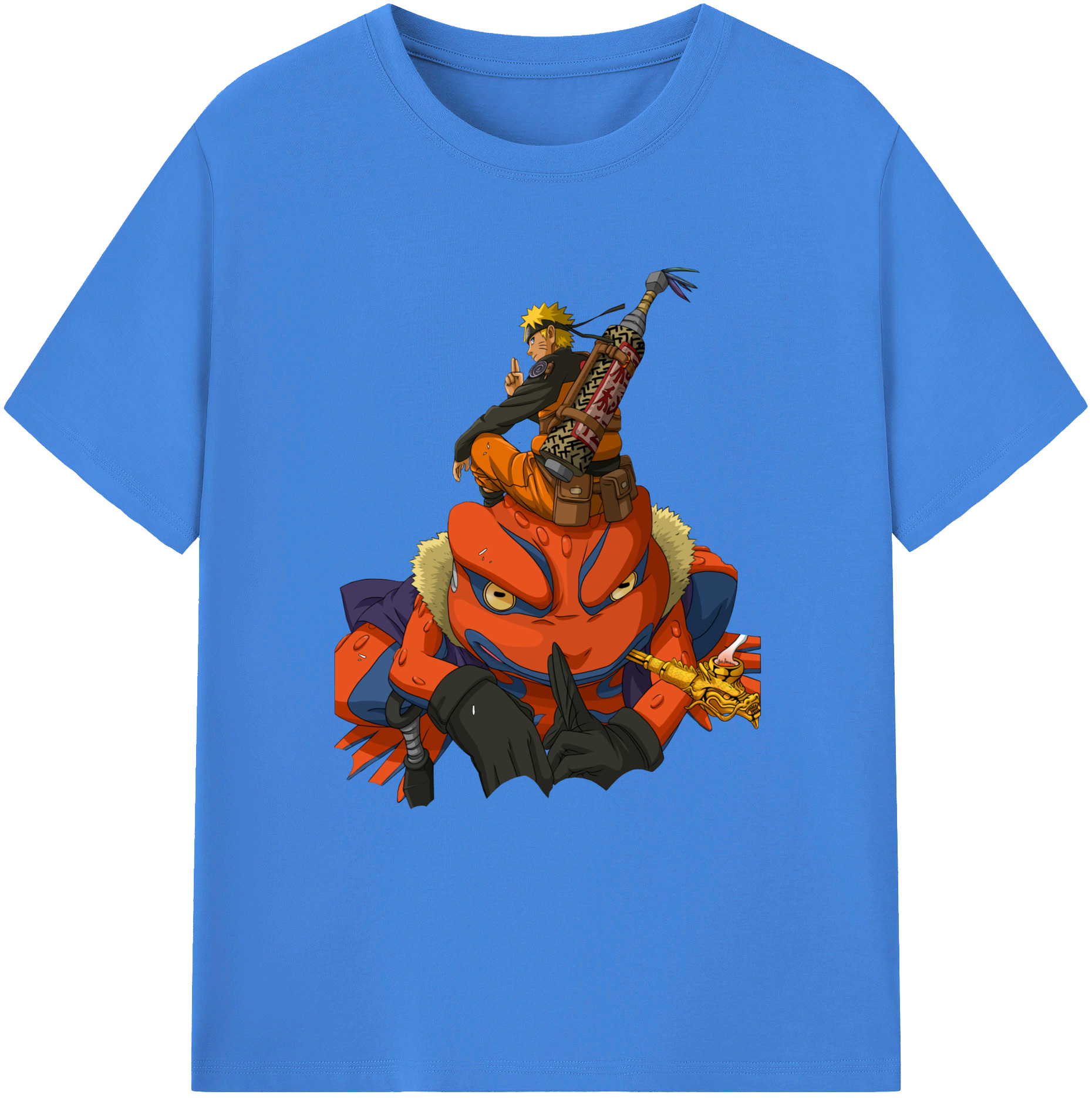 （画像用） NARUTO -ナルト- うずまき ナルト Uzumaki Naruto 綿100％ メンズ半袖Tシャツ｜肌触りやわらか＆通気性