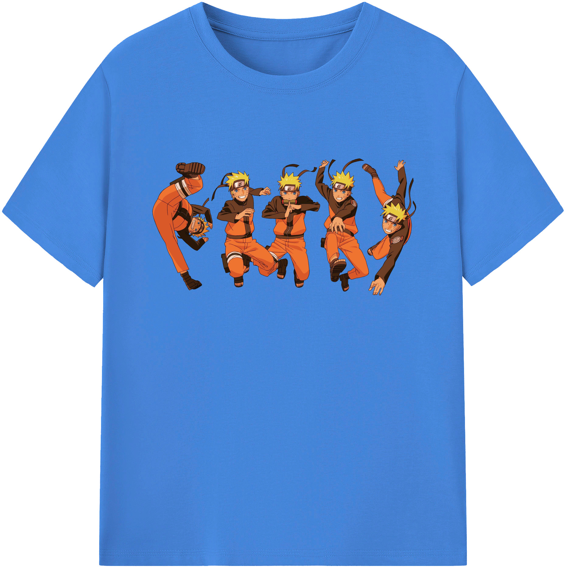 （画像用） NARUTO -ナルト- うずまき ナルト Uzumaki Naruto 綿100％ メンズ半袖Tシャツ｜肌触りやわらか＆通気性