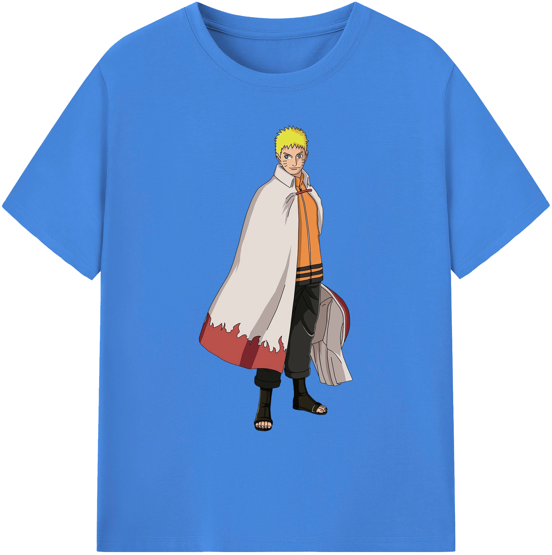 （画像用） NARUTO -ナルト- うずまき ナルト Uzumaki Naruto 綿100％ メンズ半袖Tシャツ｜肌触りやわらか＆通気性