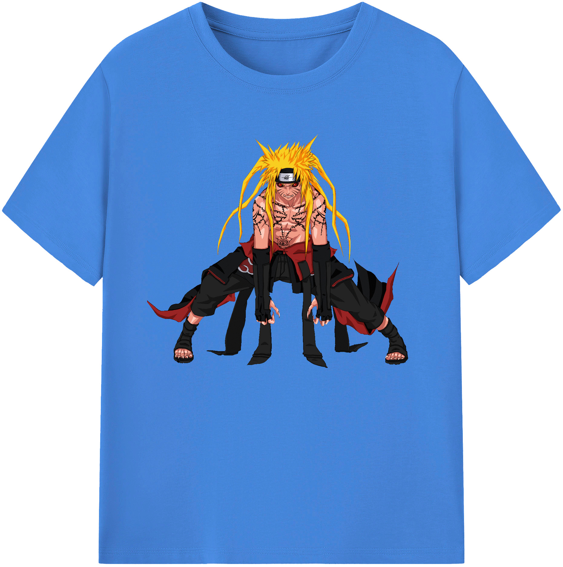（画像用） NARUTO -ナルト- うずまき ナルト Uzumaki Naruto 綿100％ メンズ半袖Tシャツ｜肌触りやわらか＆通気性