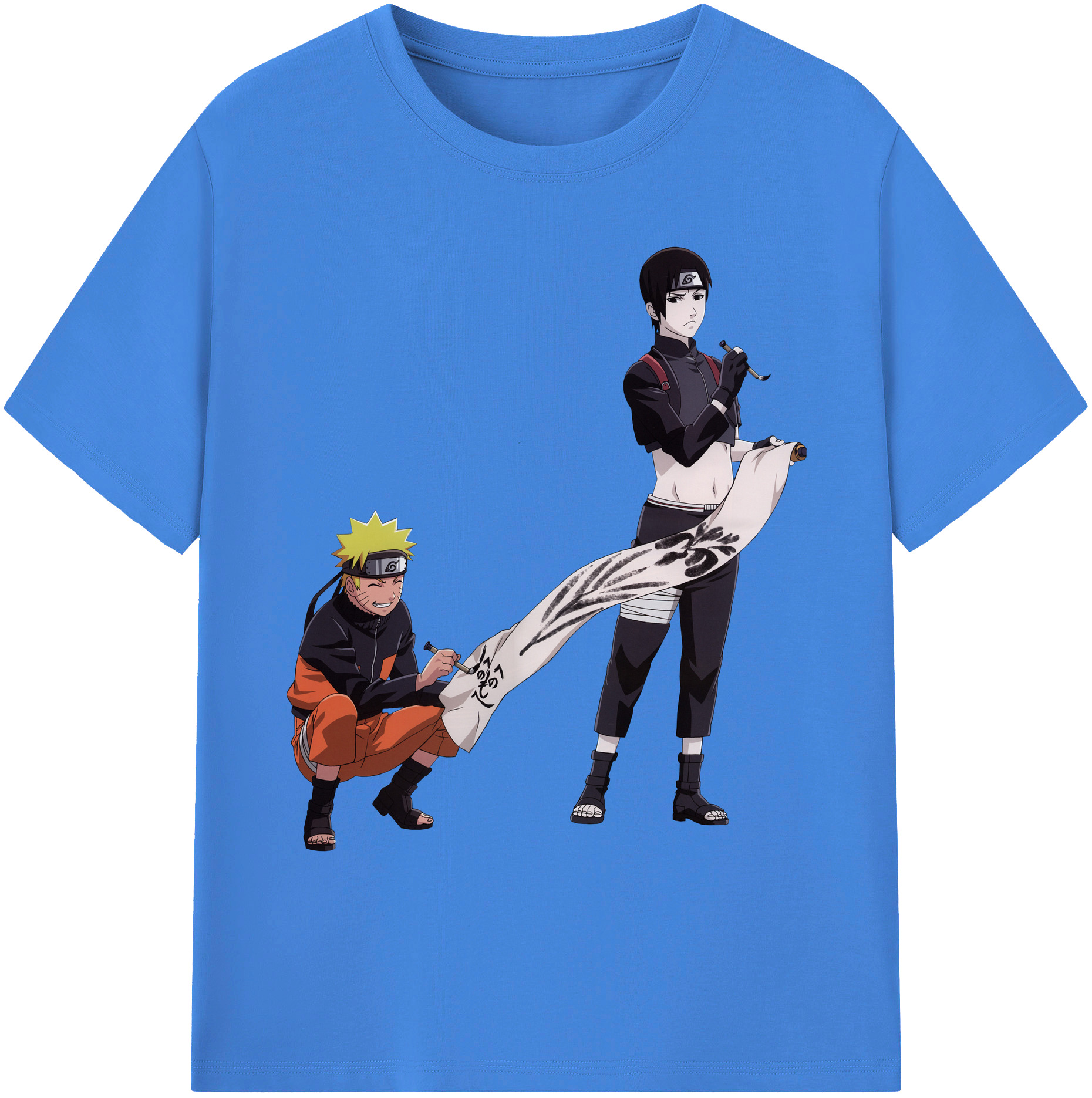 （画像用） NARUTO -ナルト- うずまき ナルト Uzumaki Naruto 綿100％ メンズ半袖Tシャツ｜肌触りやわらか＆通気性