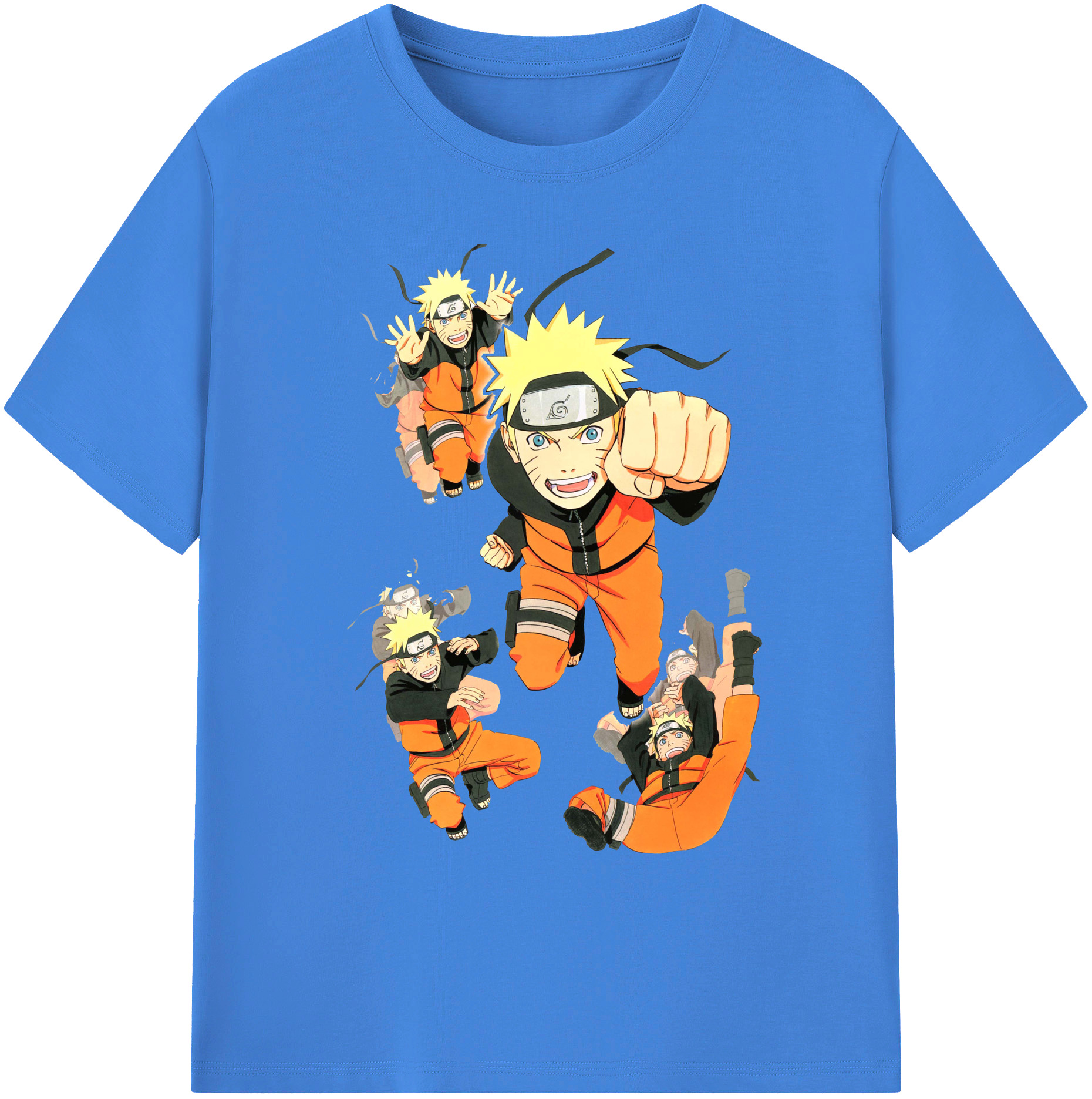 （画像用） NARUTO -ナルト- うずまき ナルト Uzumaki Naruto 綿100％ メンズ半袖Tシャツ｜肌触りやわらか＆通気性