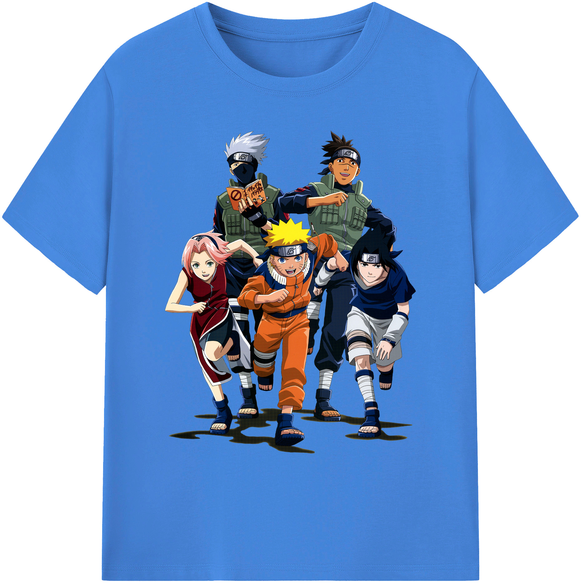 （画像用） NARUTO -ナルト- うずまき ナルト Uzumaki Naruto 綿100％ メンズ半袖Tシャツ｜肌触りやわらか＆通気性