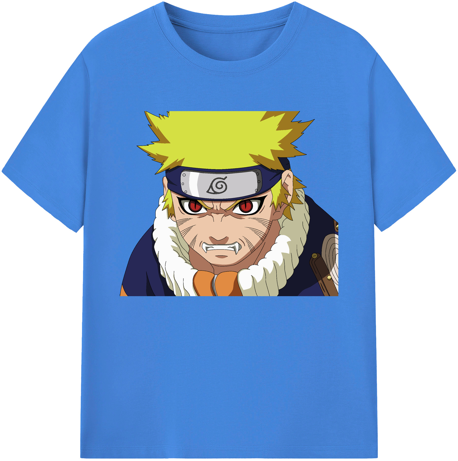 （画像用） NARUTO -ナルト- うずまき ナルト Uzumaki Naruto 綿100％ メンズ半袖Tシャツ｜肌触りやわらか＆通気性