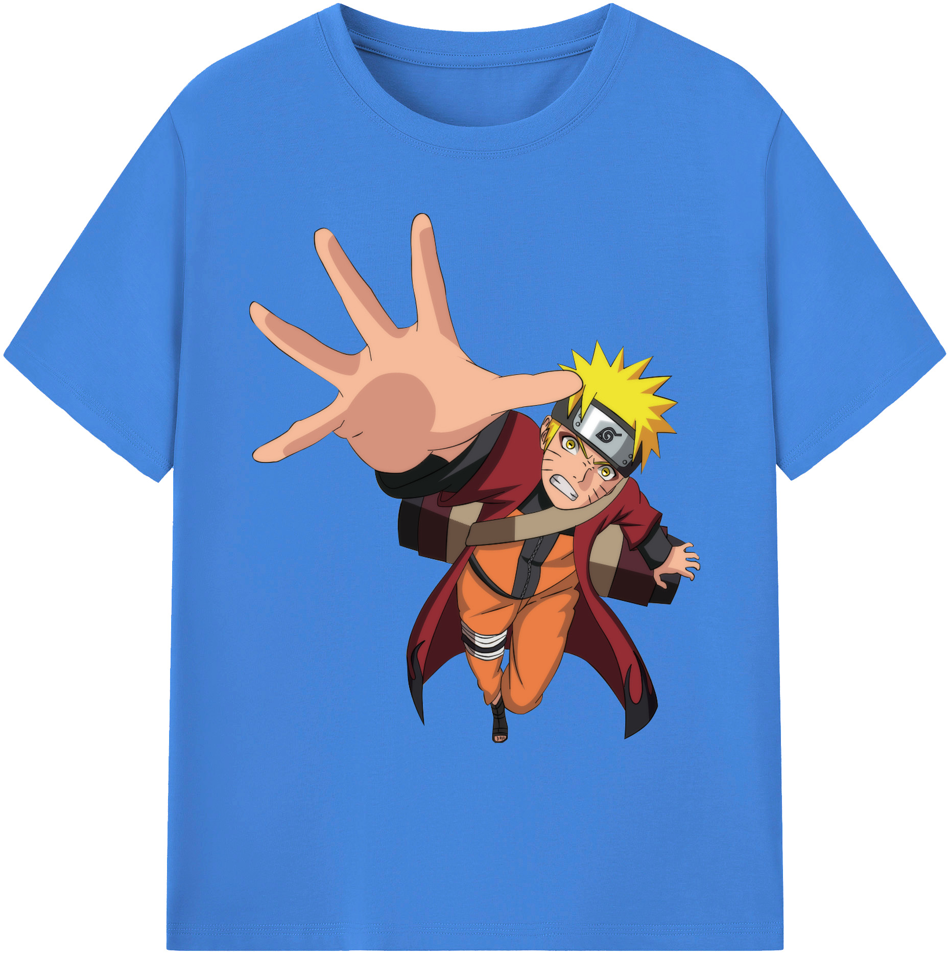 （画像用） NARUTO -ナルト- うずまき ナルト Uzumaki Naruto 綿100％ メンズ半袖Tシャツ｜肌触りやわらか＆通気性