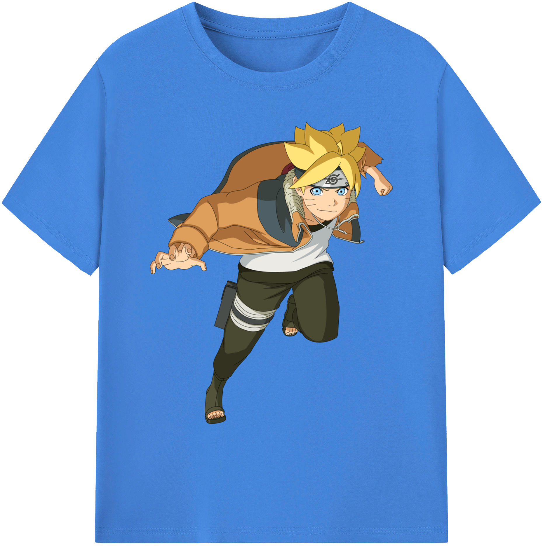 （画像用） NARUTO -ナルト- うずまき ナルト Uzumaki Naruto 綿100％ メンズ半袖Tシャツ｜肌触りやわらか＆通気性