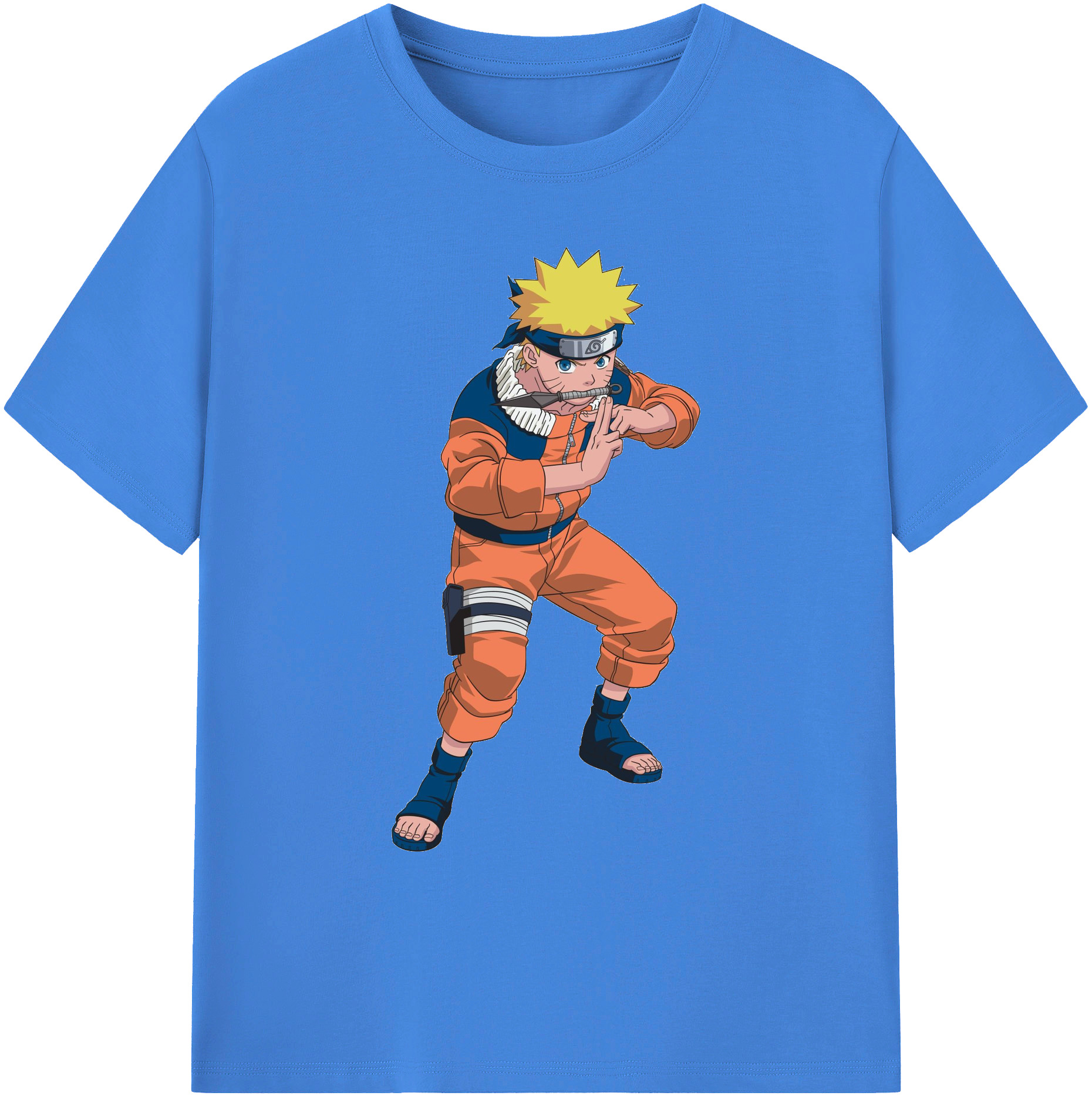 （画像用） NARUTO -ナルト- うずまき ナルト Uzumaki Naruto 綿100％ メンズ半袖Tシャツ｜肌触りやわらか＆通気性