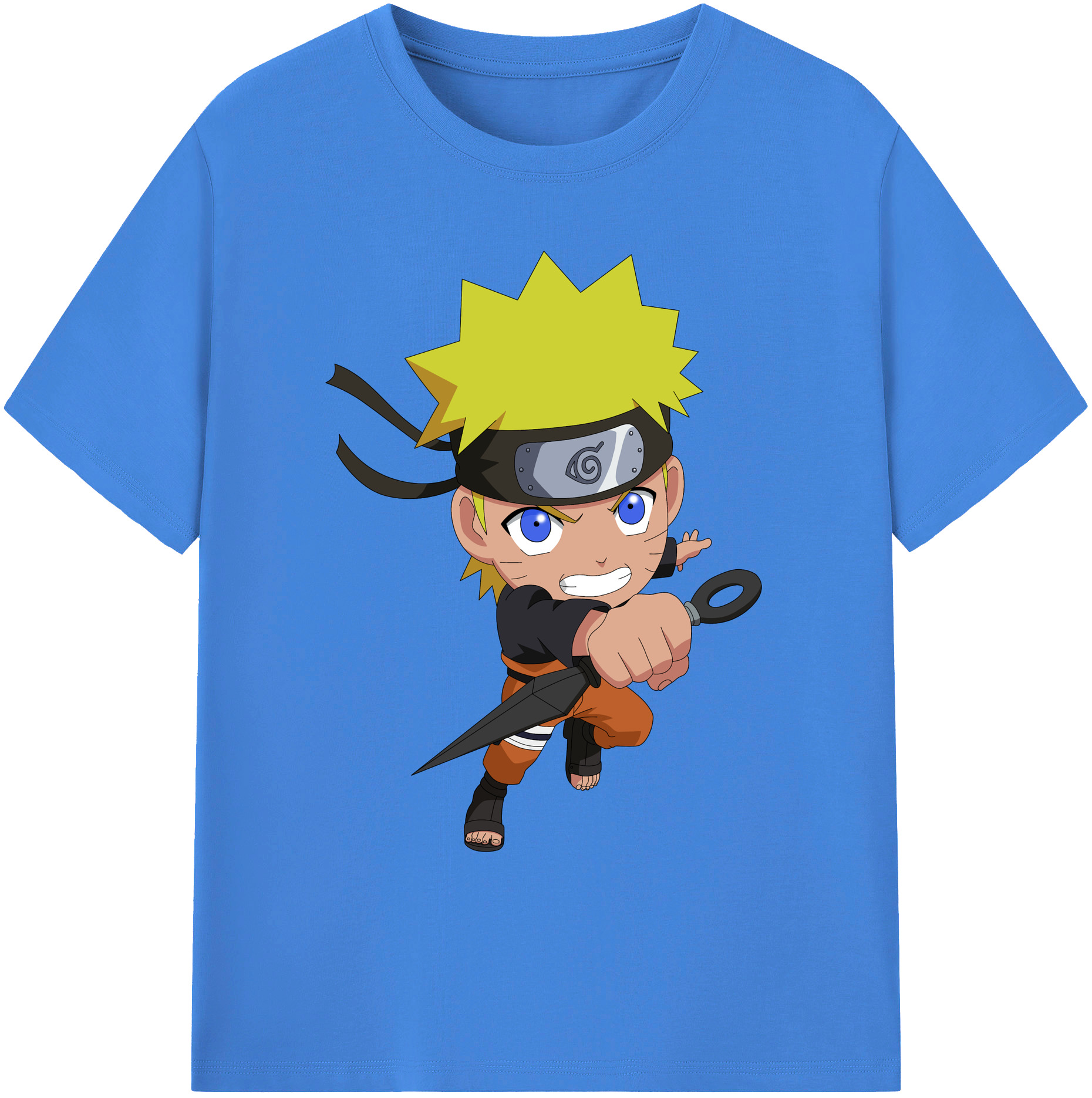 （画像用） NARUTO -ナルト- うずまき ナルト Uzumaki Naruto 綿100％ メンズ半袖Tシャツ｜肌触りやわらか＆通気性