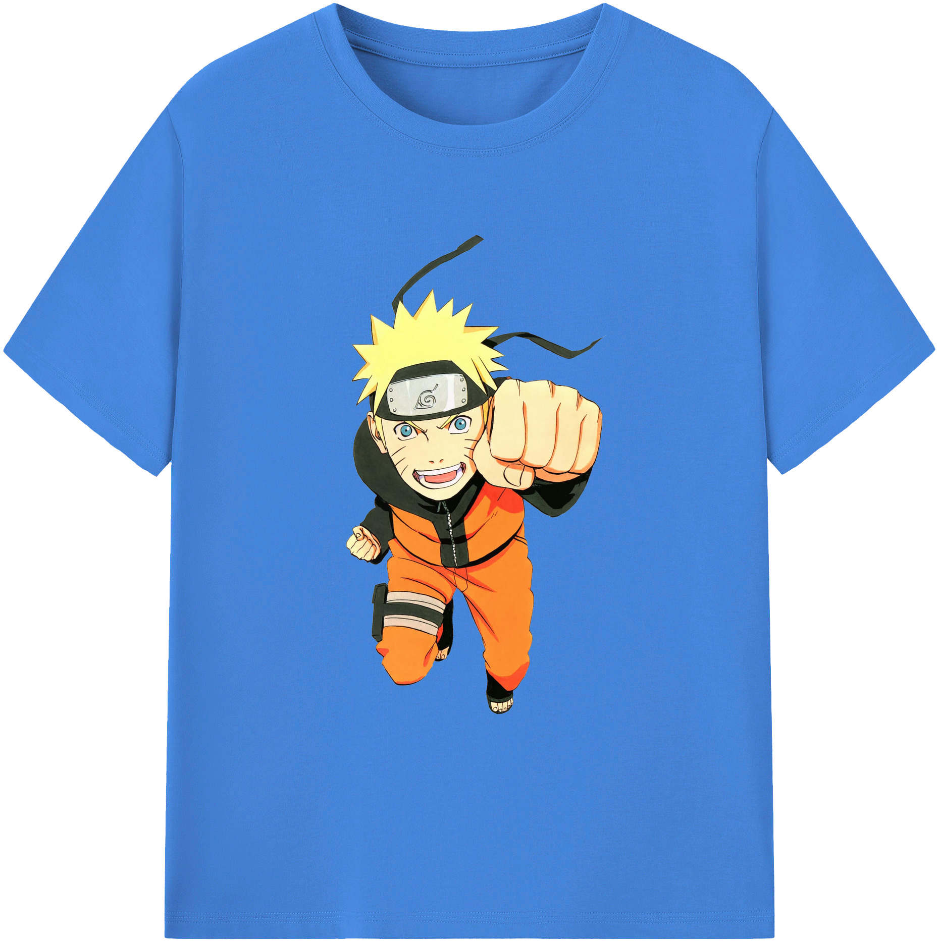 （画像用） NARUTO -ナルト- うずまき ナルト Uzumaki Naruto 綿100％ メンズ半袖Tシャツ｜肌触りやわらか＆通気性