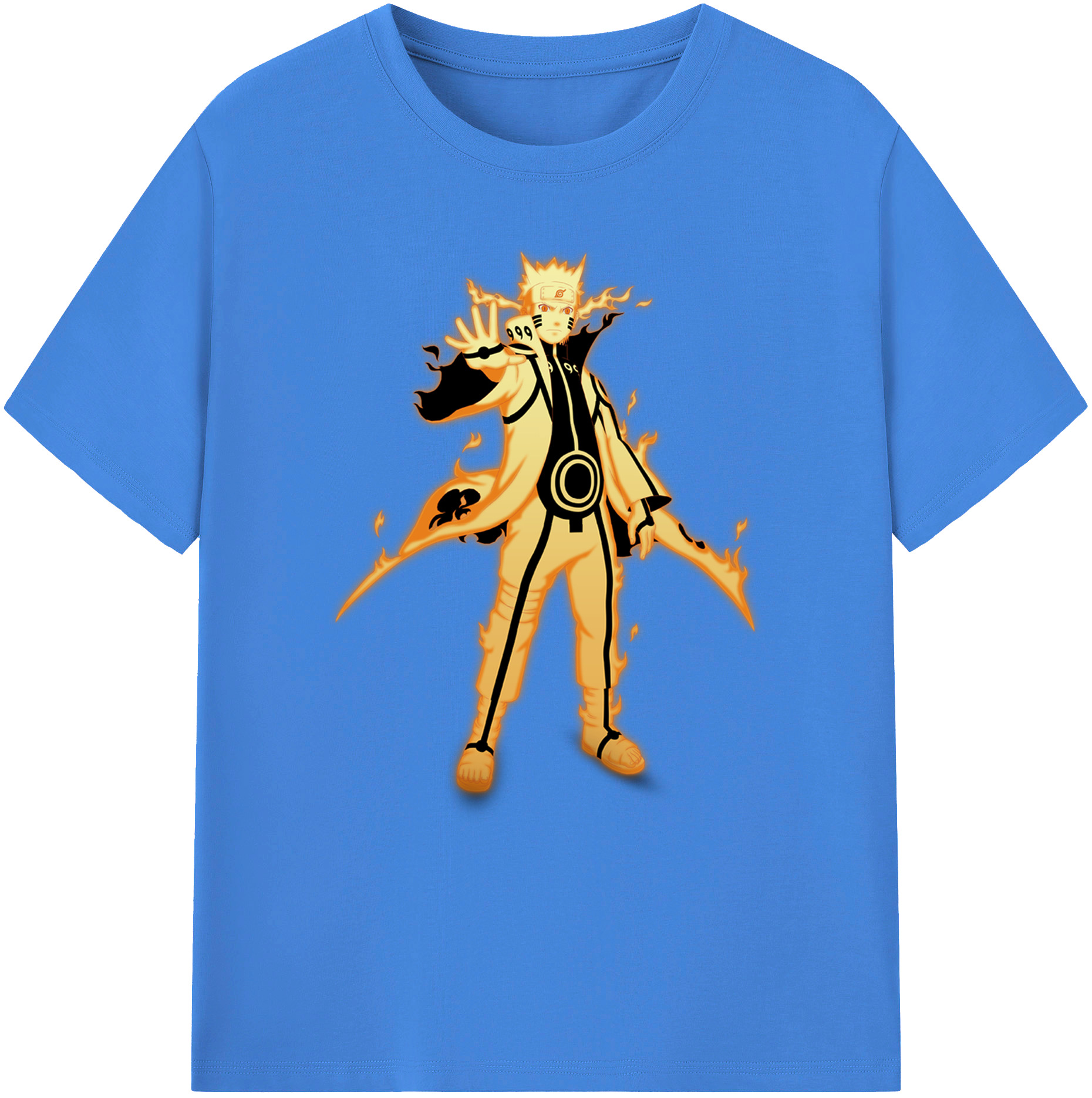 （画像用） NARUTO -ナルト- うずまき ナルト Uzumaki Naruto 綿100％ メンズ半袖Tシャツ｜肌触りやわらか＆通気性
