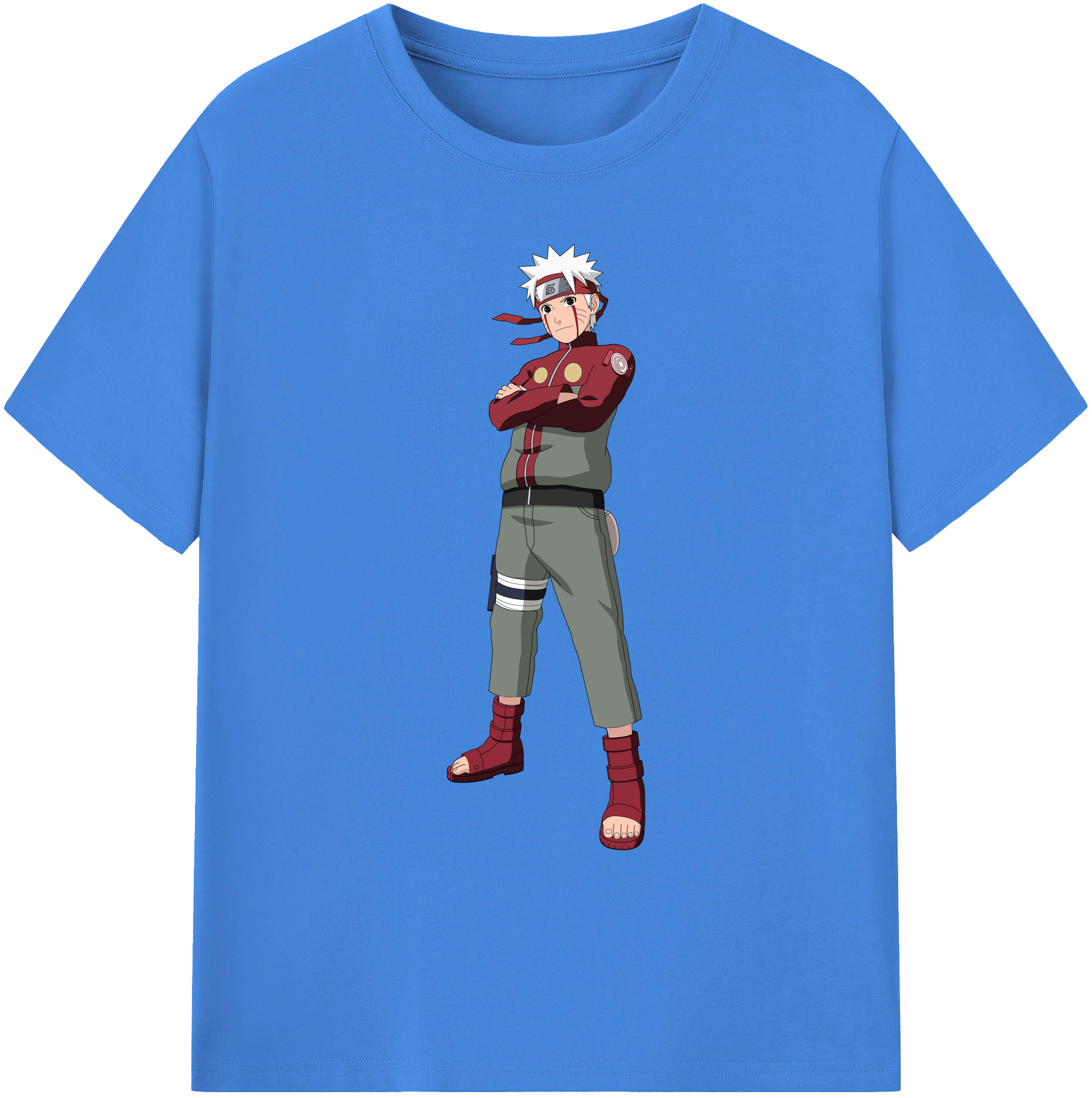 （画像用） NARUTO -ナルト- うずまき ナルト Uzumaki Naruto 綿100％ メンズ半袖Tシャツ｜肌触りやわらか＆通気性