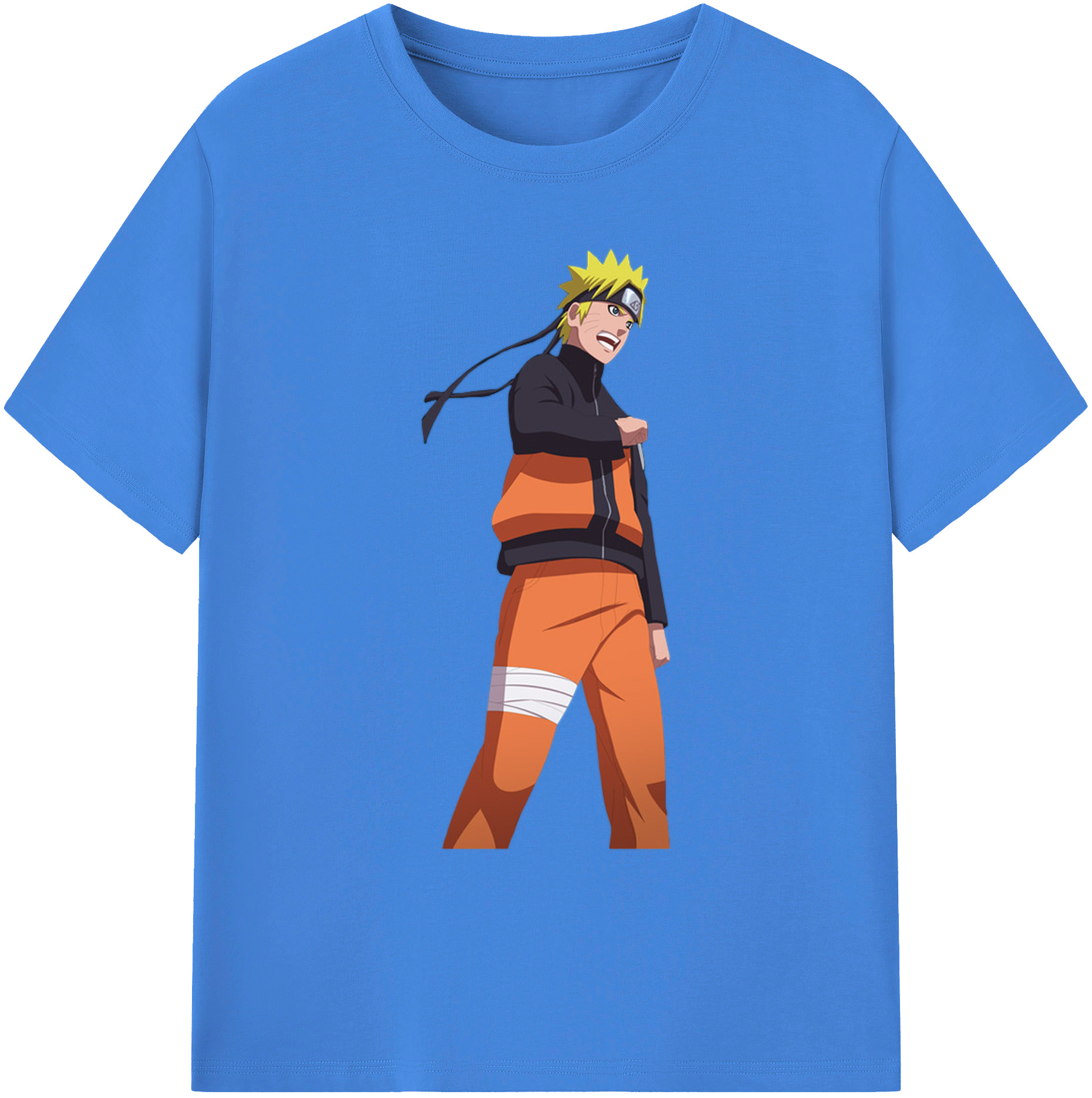 （画像用） NARUTO -ナルト- うずまき ナルト Uzumaki Naruto 綿100％ メンズ半袖Tシャツ｜肌触りやわらか＆通気性