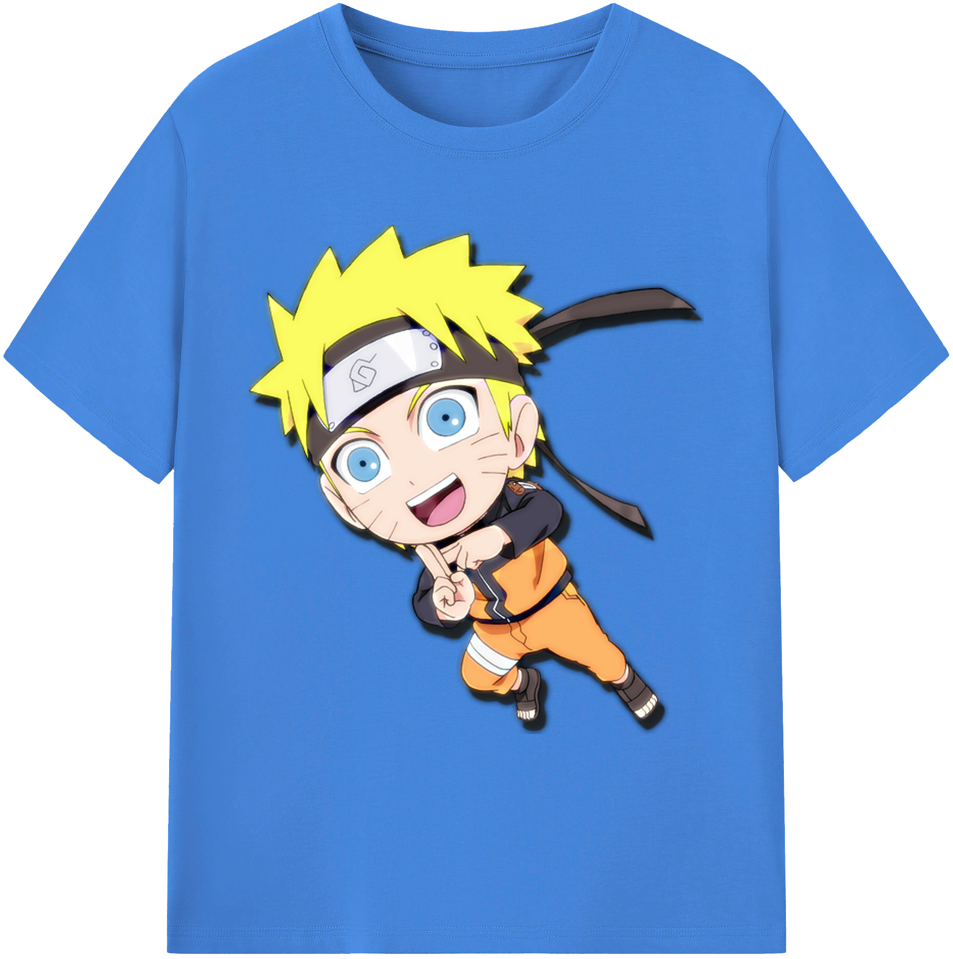 （画像用） NARUTO -ナルト- うずまき ナルト Uzumaki Naruto 綿100％ メンズ半袖Tシャツ｜肌触りやわらか＆通気性