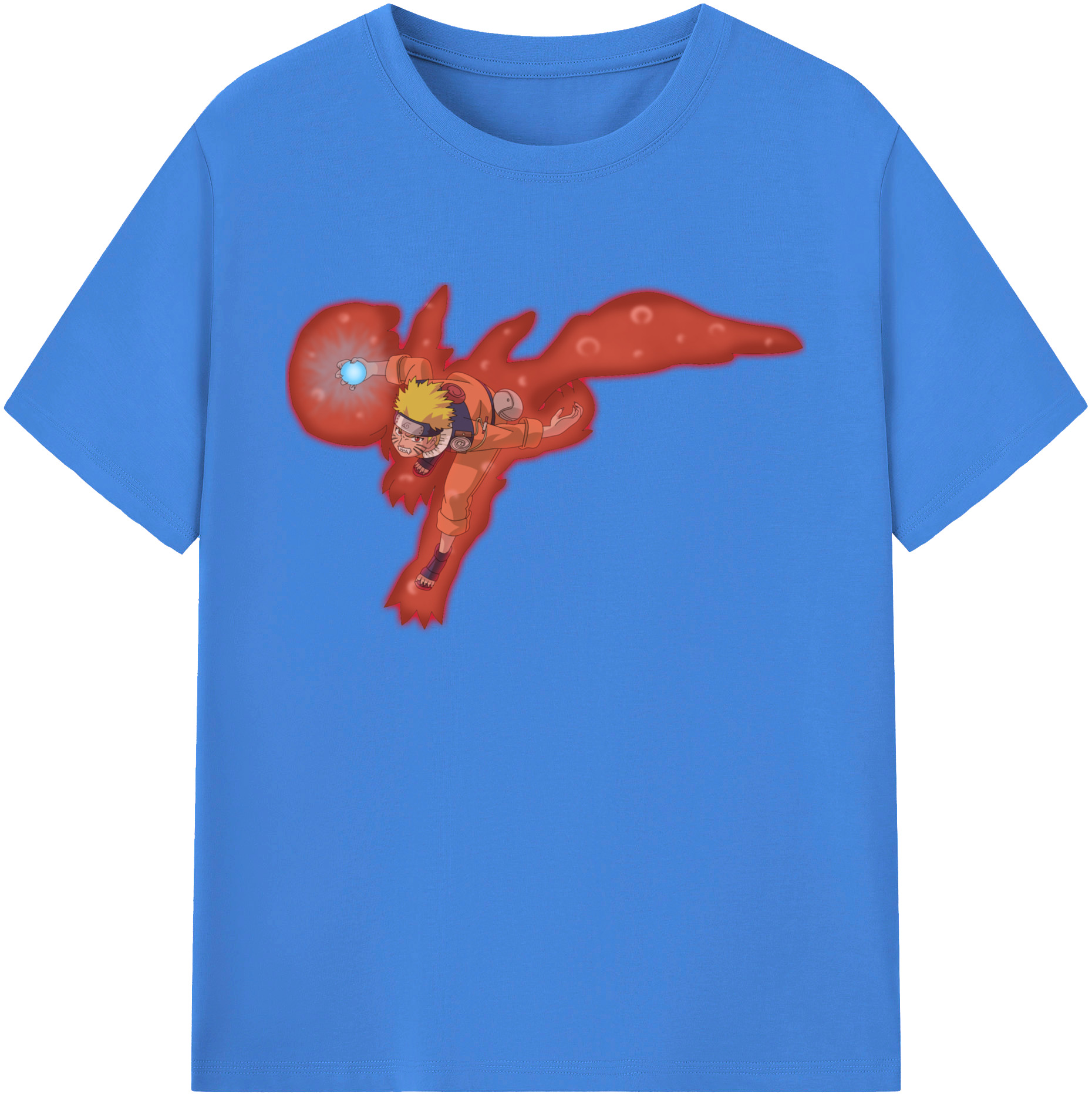 （画像用） NARUTO -ナルト- うずまき ナルト Uzumaki Naruto 綿100％ メンズ半袖Tシャツ｜肌触りやわらか＆通気性