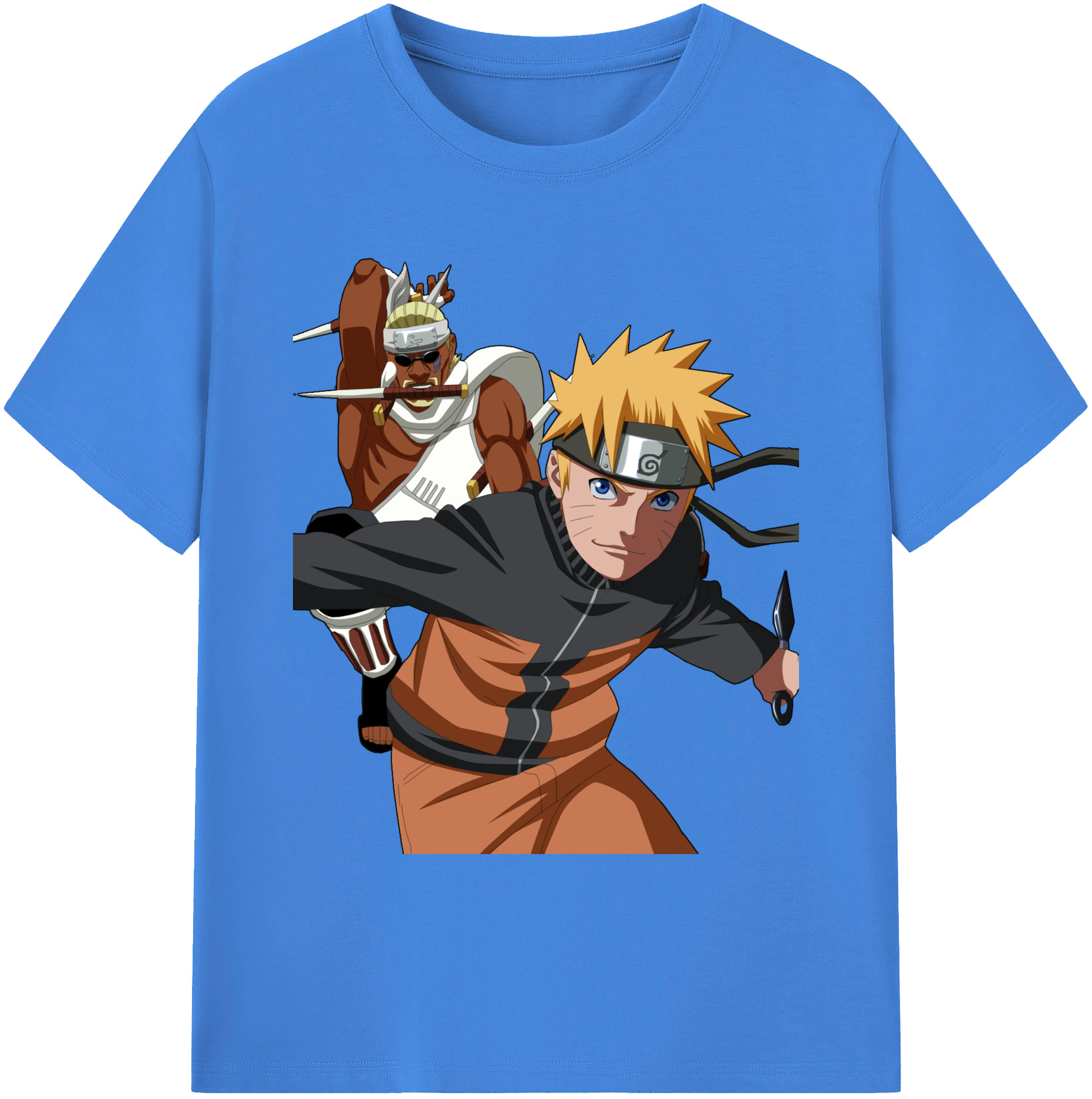 （画像用） NARUTO -ナルト- うずまき ナルト Uzumaki Naruto 綿100％ メンズ半袖Tシャツ｜肌触りやわらか＆通気性