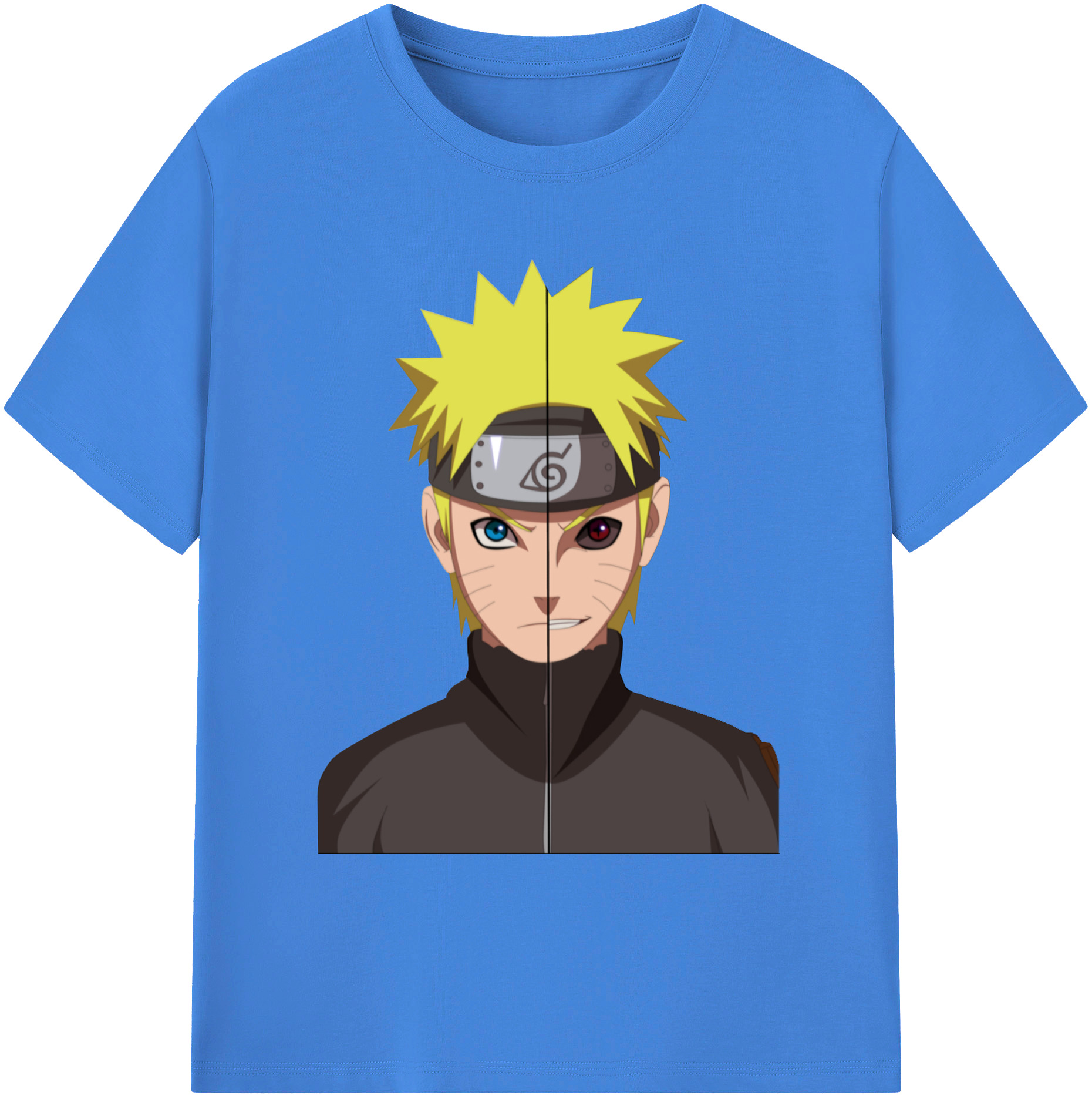 （画像用） NARUTO -ナルト- うずまき ナルト Uzumaki Naruto 綿100％ メンズ半袖Tシャツ｜肌触りやわらか＆通気性