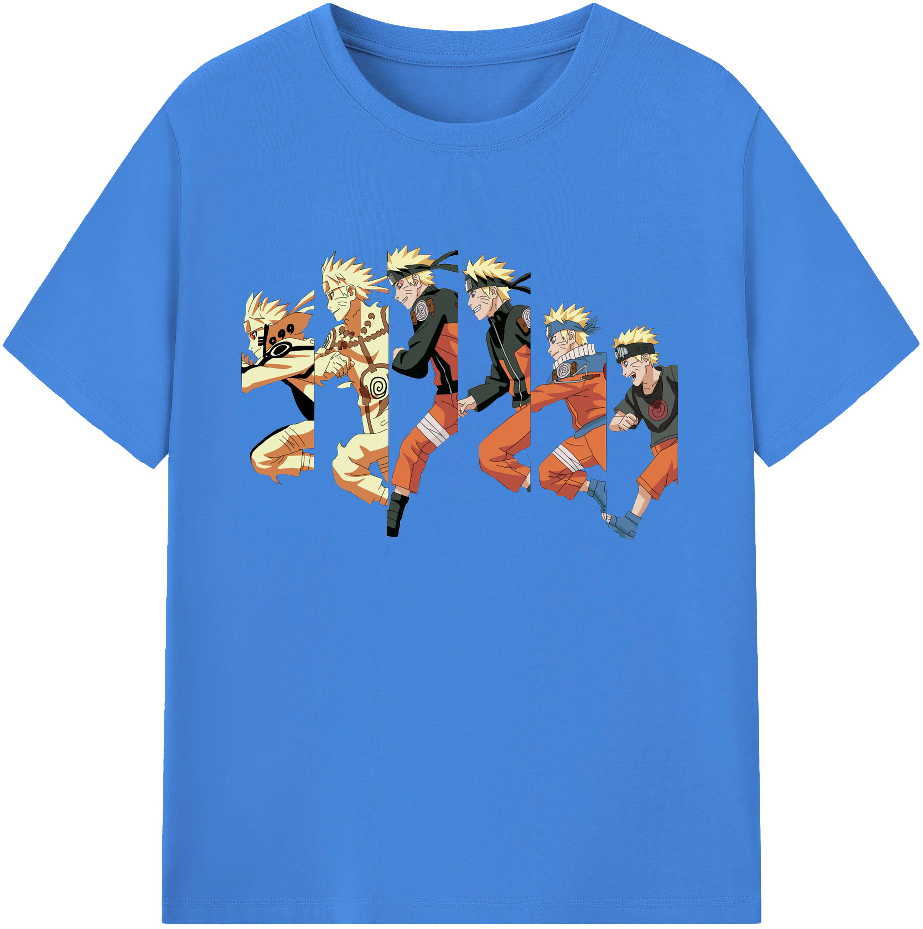 （画像用） NARUTO -ナルト- うずまき ナルト Uzumaki Naruto 綿100％ メンズ半袖Tシャツ｜肌触りやわらか＆通気性