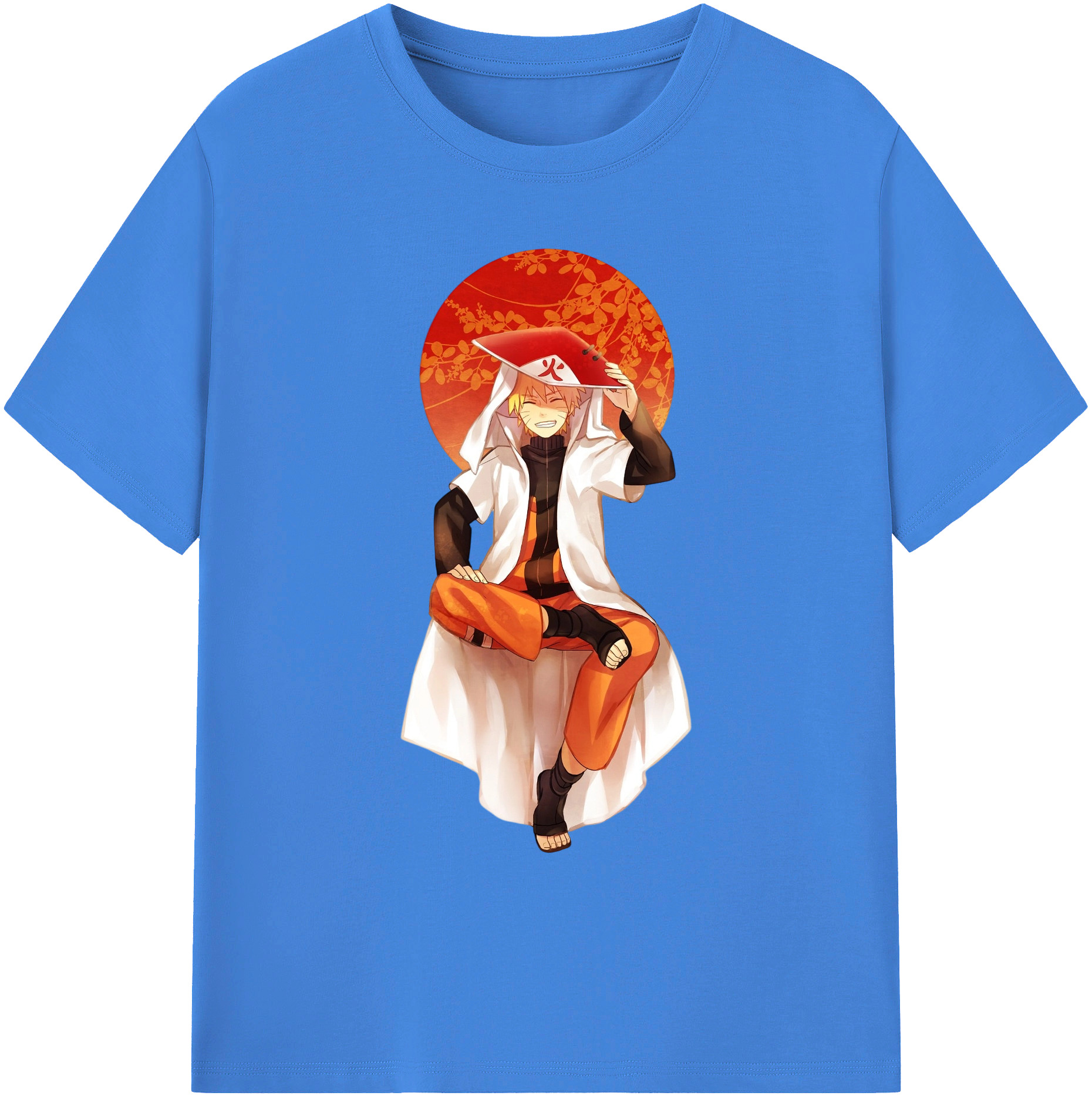 （画像用） NARUTO -ナルト- うずまき ナルト Uzumaki Naruto 綿100％ メンズ半袖Tシャツ｜肌触りやわらか＆通気性