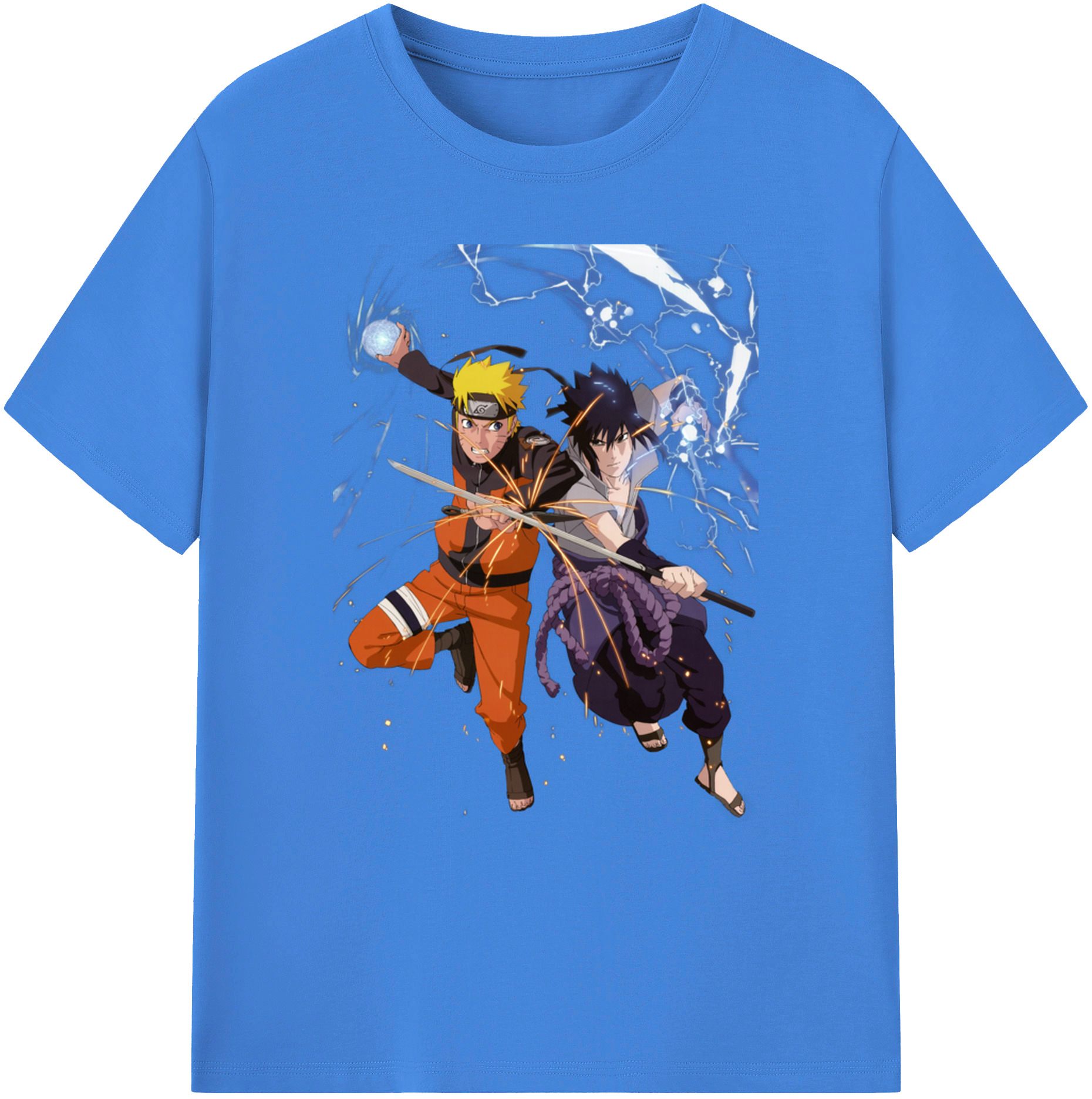 （画像用） NARUTO -ナルト- うずまき ナルト Uzumaki Naruto 綿100％ メンズ半袖Tシャツ｜肌触りやわらか＆通気性