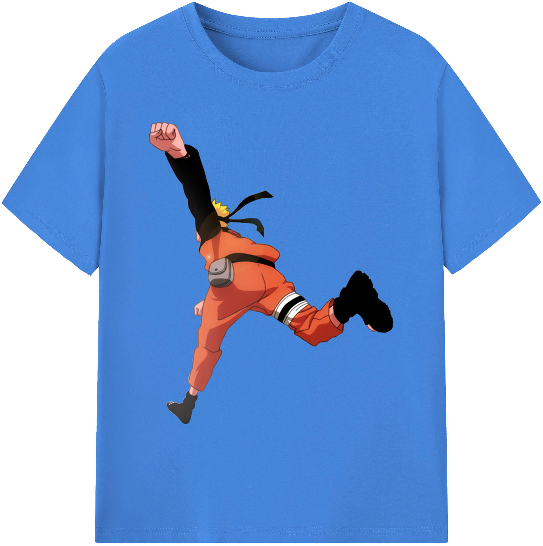 （画像用） NARUTO -ナルト- うずまき ナルト Uzumaki Naruto 綿100％ メンズ半袖Tシャツ｜肌触りやわらか＆通気性