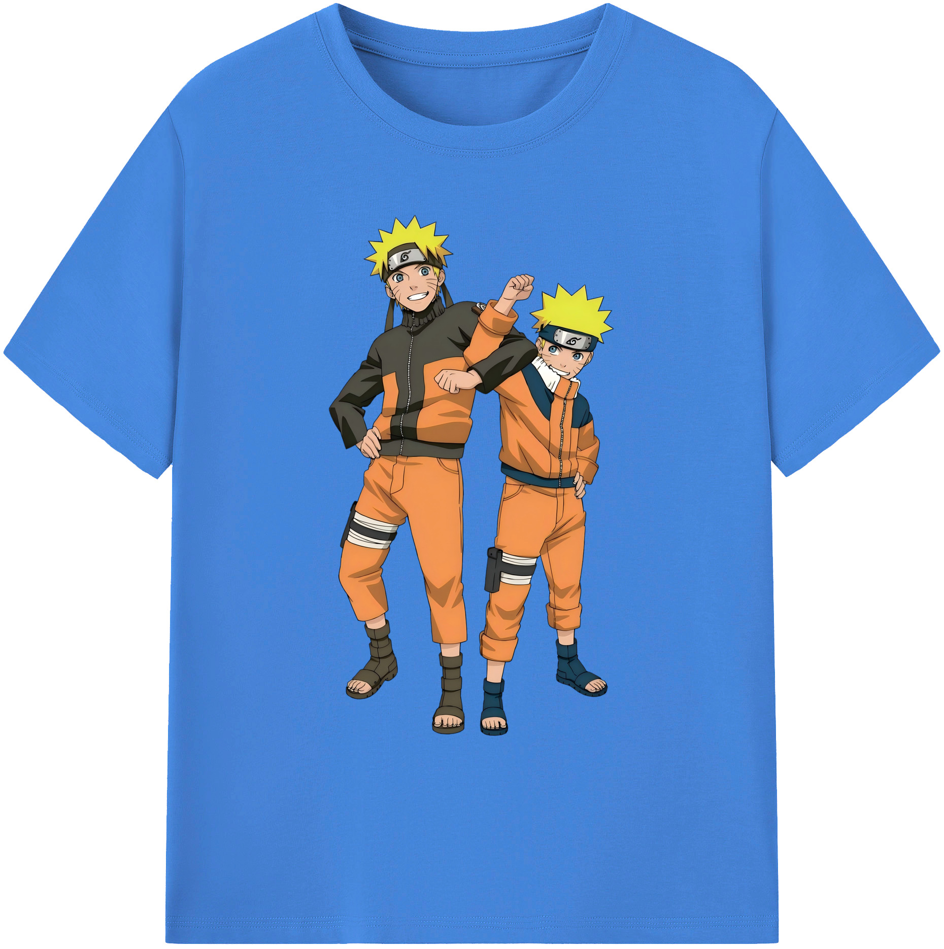（画像用） NARUTO -ナルト- うずまき ナルト Uzumaki Naruto 綿100％ メンズ半袖Tシャツ｜肌触りやわらか＆通気性