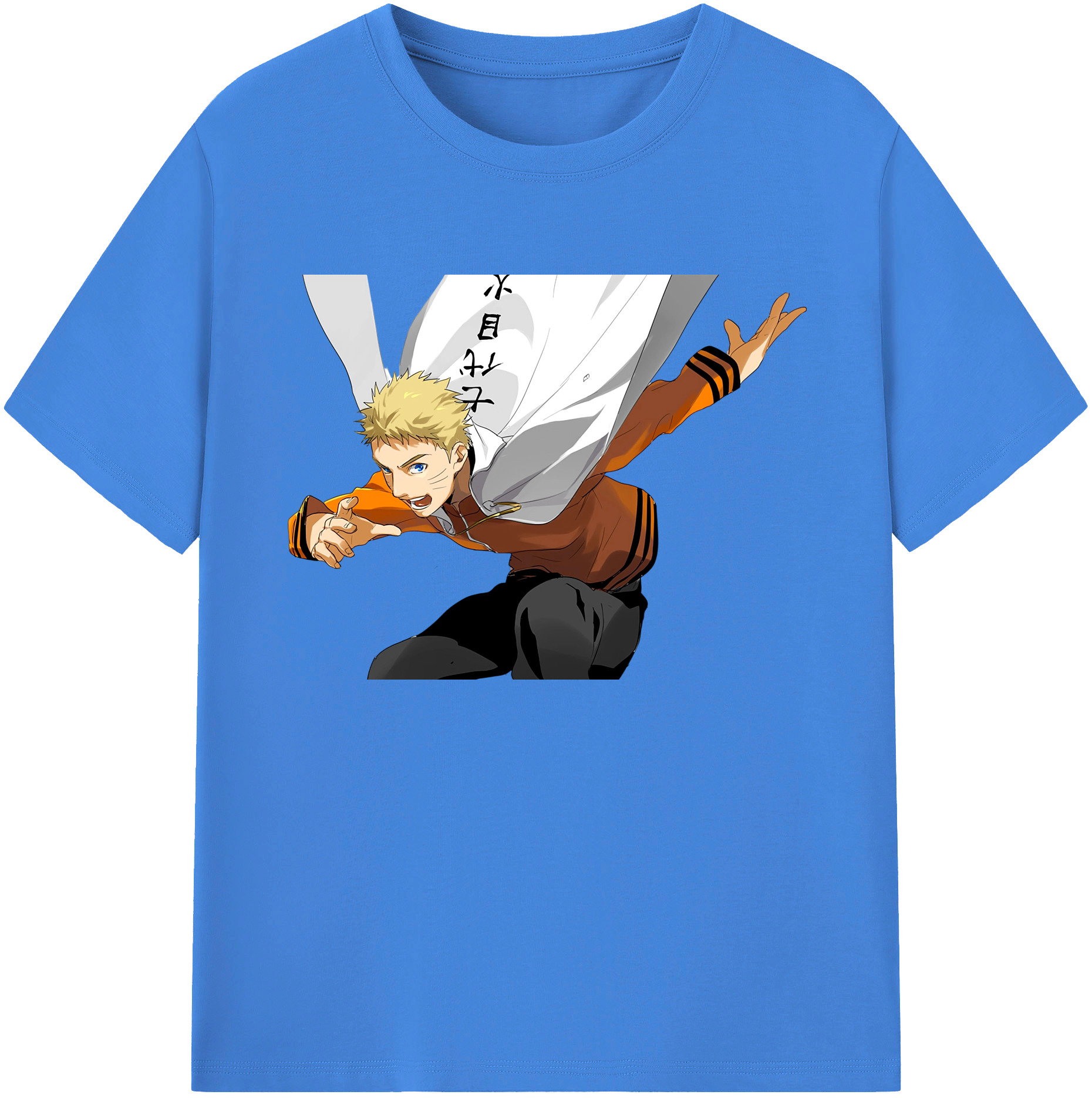 （画像用） NARUTO -ナルト- うずまき ナルト Uzumaki Naruto 綿100％ メンズ半袖Tシャツ｜肌触りやわらか＆通気性