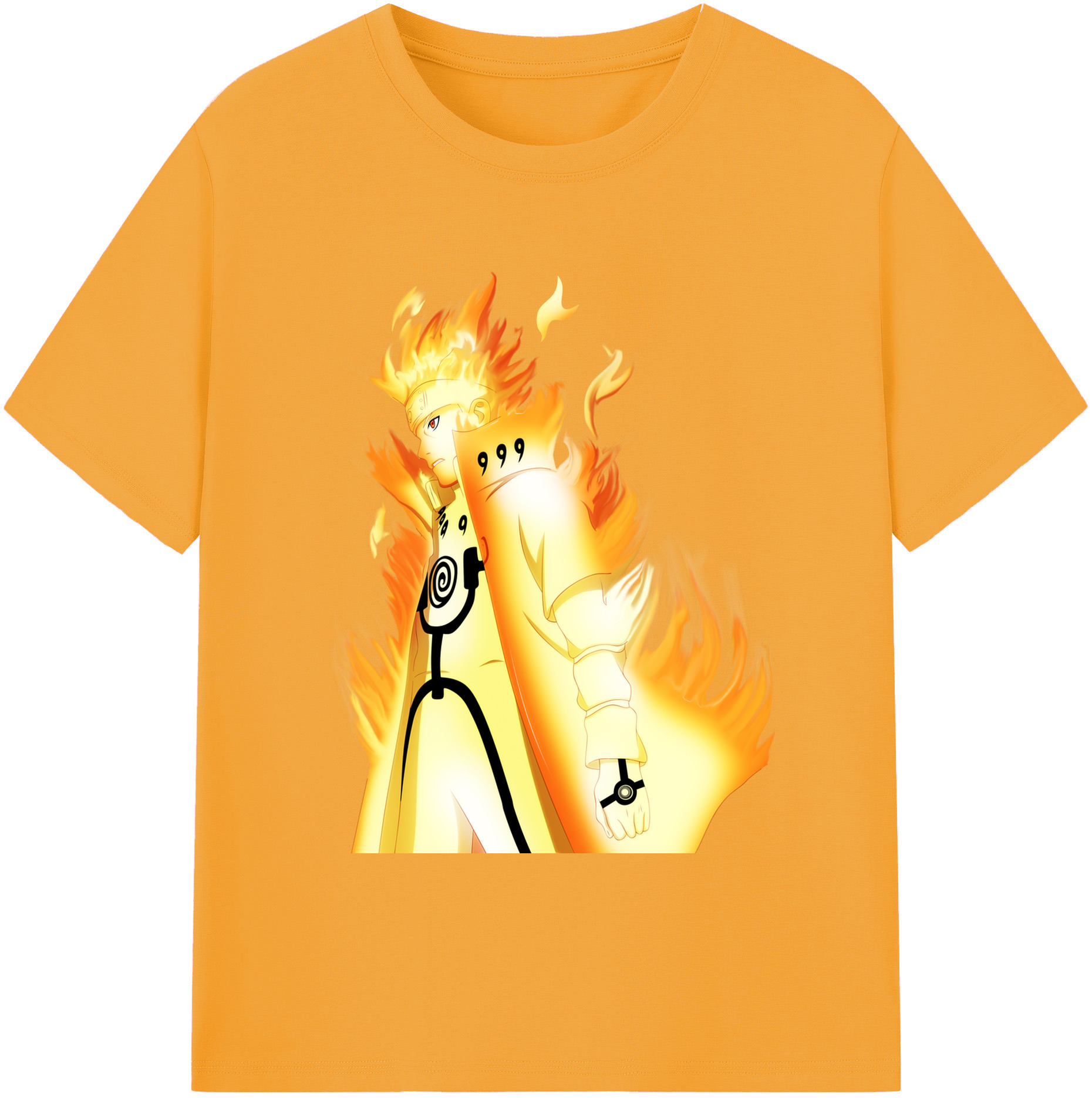 （画像用） NARUTO -ナルト- うずまき ナルト Uzumaki Naruto 綿100％ メンズ半袖Tシャツ｜肌触りやわらか＆通気性