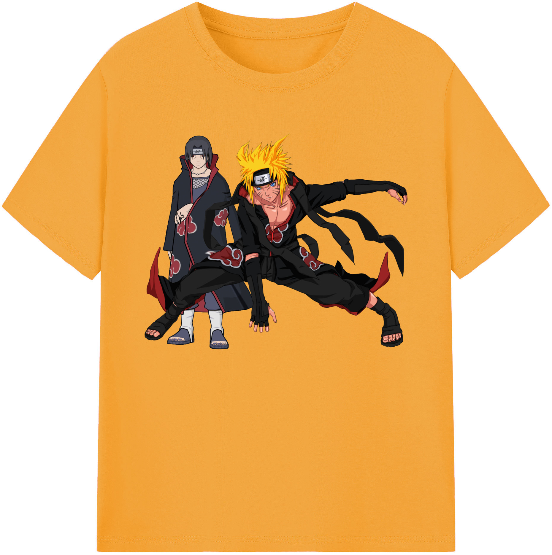 （画像用） NARUTO -ナルト- うずまき ナルト Uzumaki Naruto 綿100％ メンズ半袖Tシャツ｜肌触りやわらか＆通気性