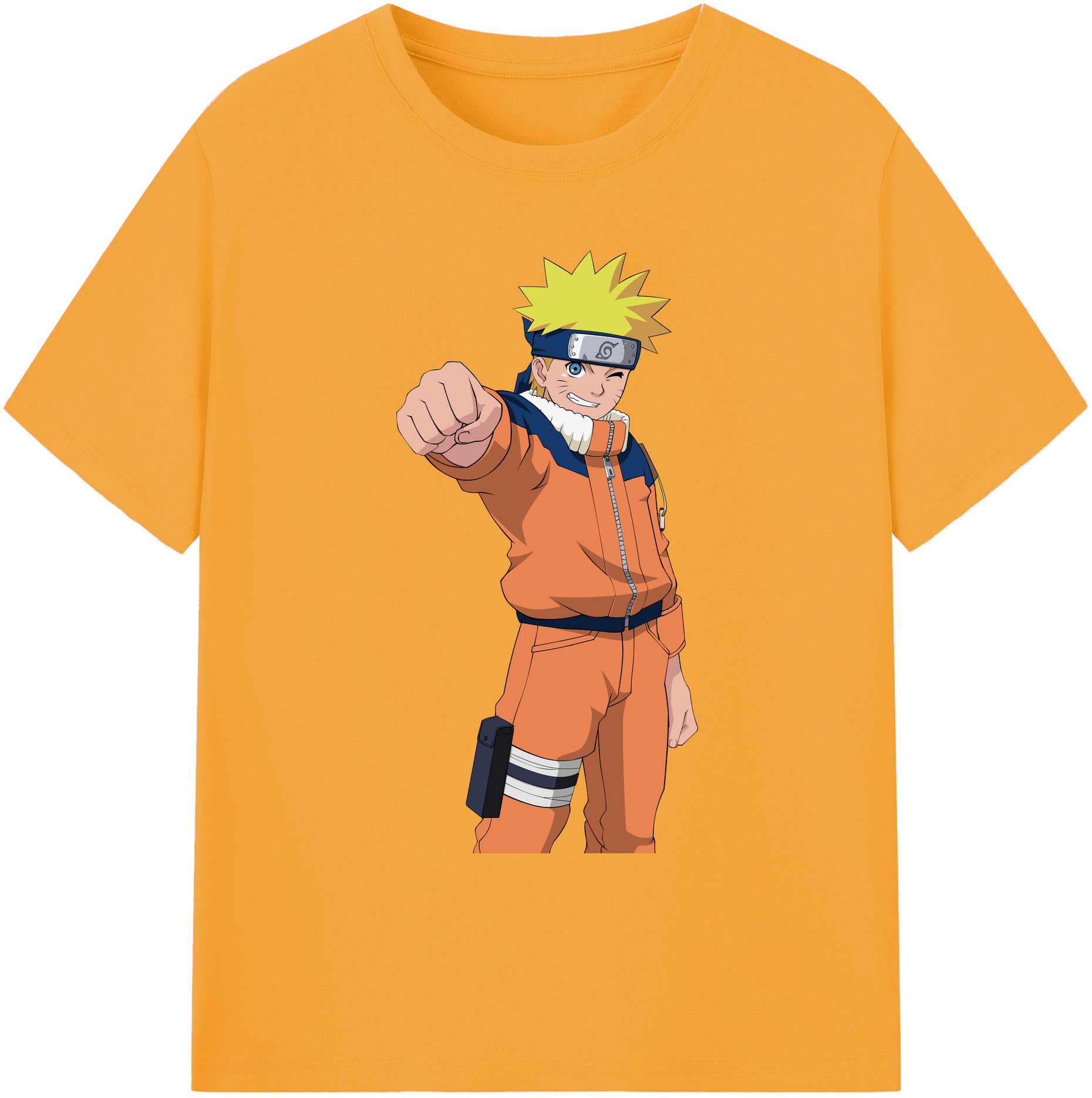 NARUTO -ナルト- うずまき ナルト Uzumaki Naruto 綿100％ メンズ半袖Tシャツ｜肌触りやわらか＆通気性