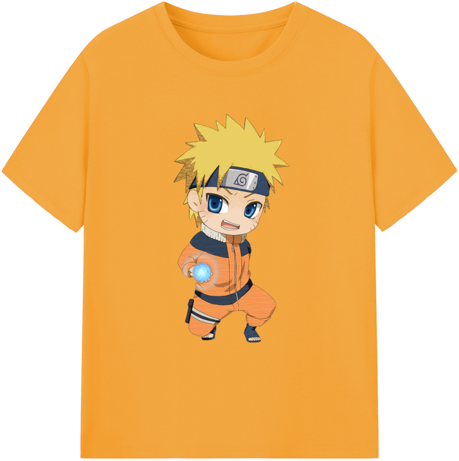 （画像用） NARUTO -ナルト- うずまき ナルト Uzumaki Naruto 綿100％ メンズ半袖Tシャツ｜肌触りやわらか＆通気性