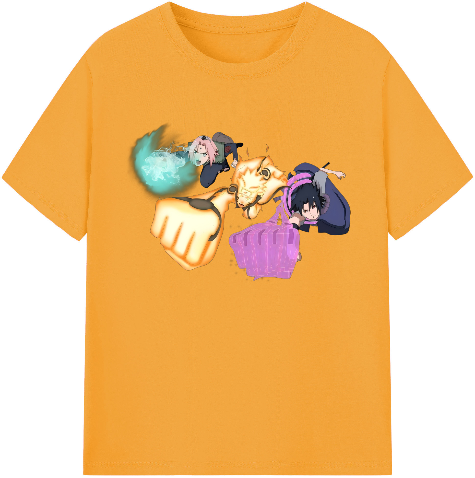 （画像用） NARUTO -ナルト- うずまき ナルト Uzumaki Naruto 綿100％ メンズ半袖Tシャツ｜肌触りやわらか＆通気性
