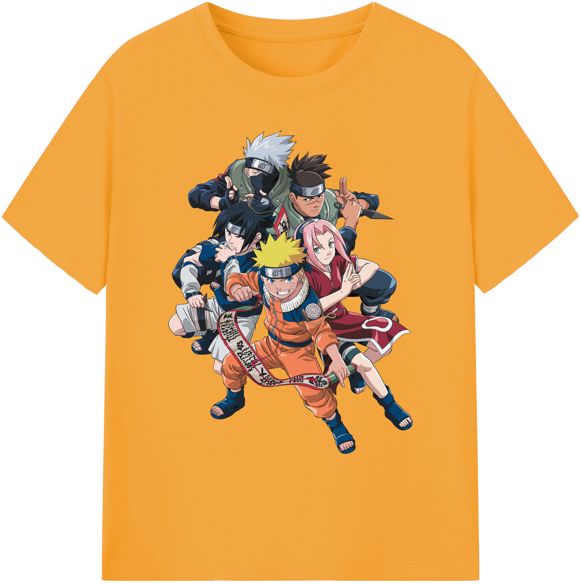 （画像用） NARUTO -ナルト- うずまき ナルト Uzumaki Naruto 綿100％ メンズ半袖Tシャツ｜肌触りやわらか＆通気性