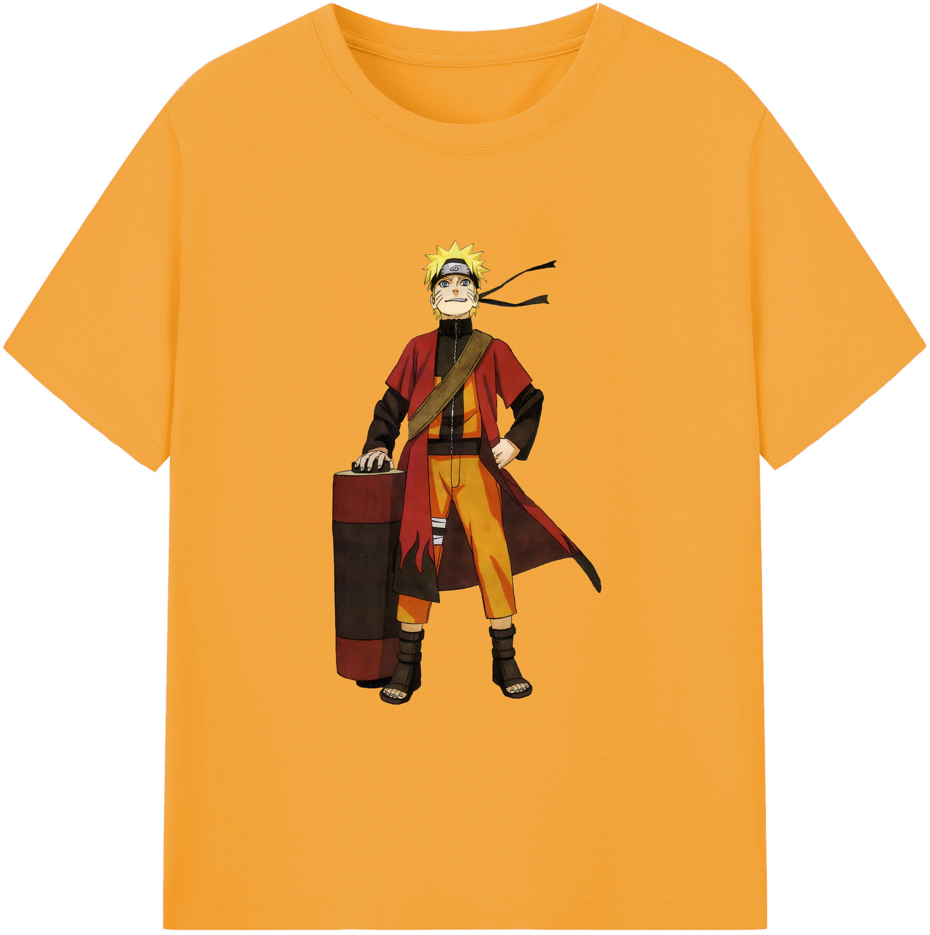 （画像用） NARUTO -ナルト- うずまき ナルト Uzumaki Naruto 綿100％ メンズ半袖Tシャツ｜肌触りやわらか＆通気性