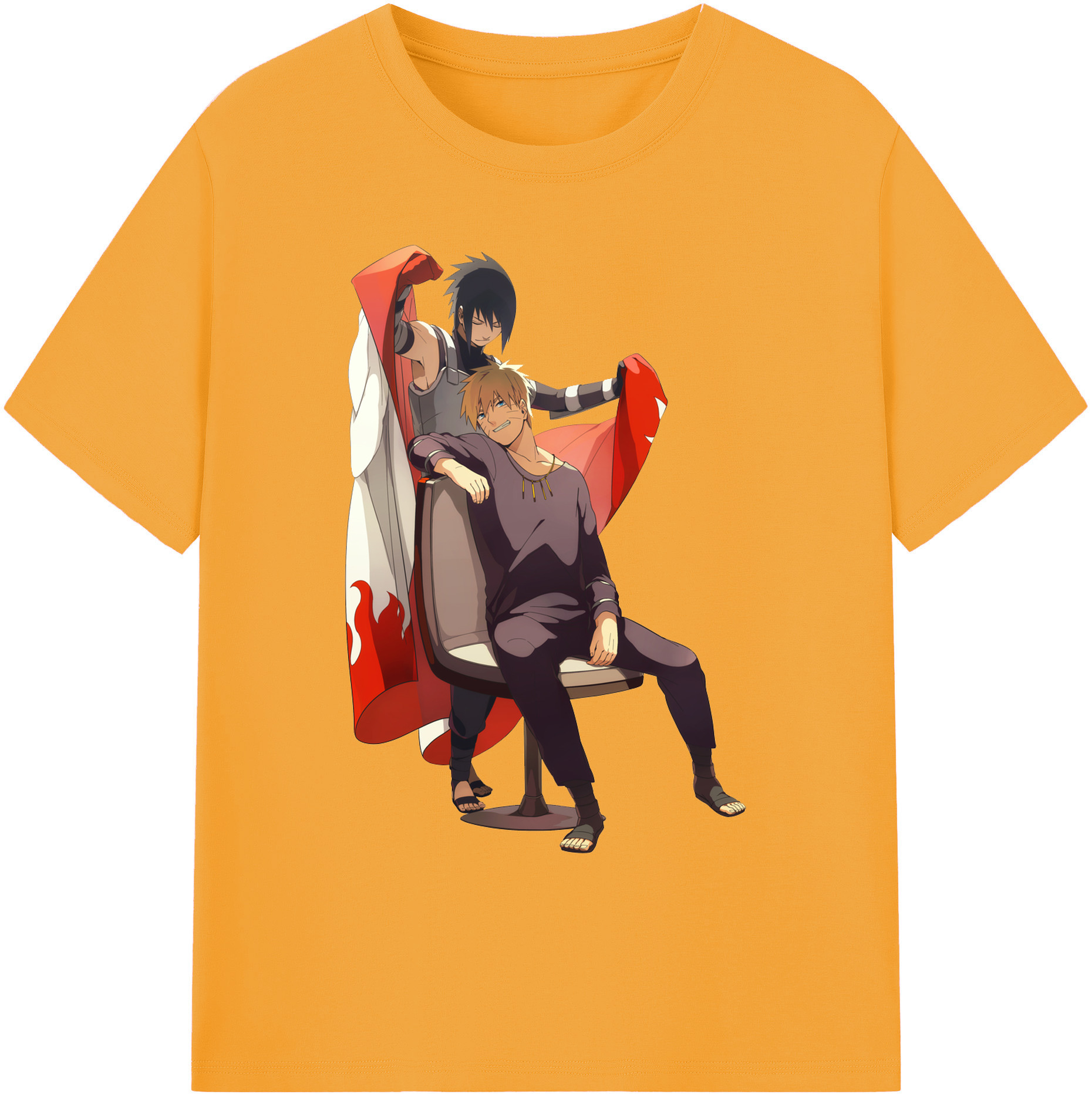 （画像用） NARUTO -ナルト- うずまき ナルト Uzumaki Naruto 綿100％ メンズ半袖Tシャツ｜肌触りやわらか＆通気性