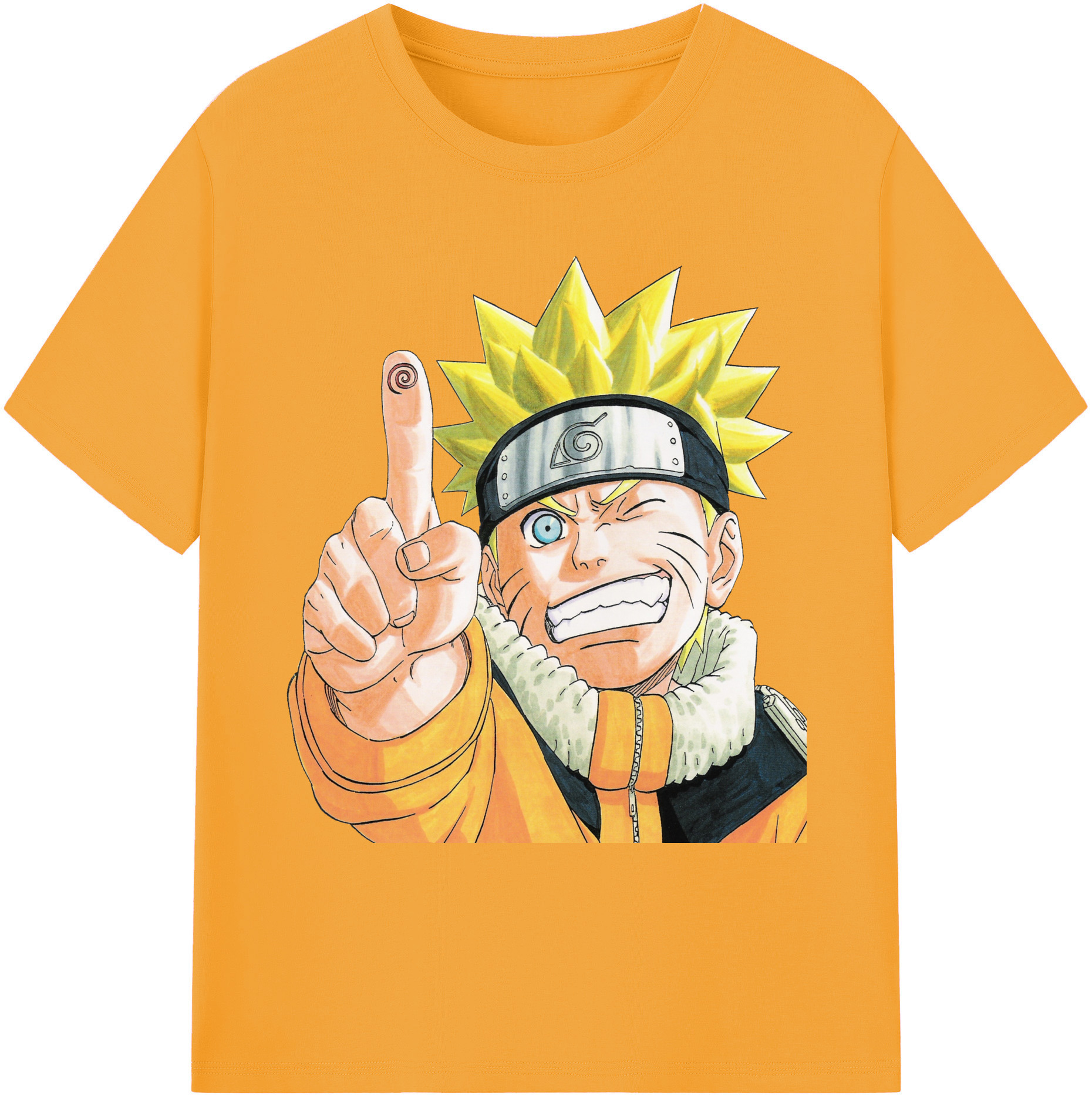 （画像用） NARUTO -ナルト- うずまき ナルト Uzumaki Naruto 綿100％ メンズ半袖Tシャツ｜肌触りやわらか＆通気性