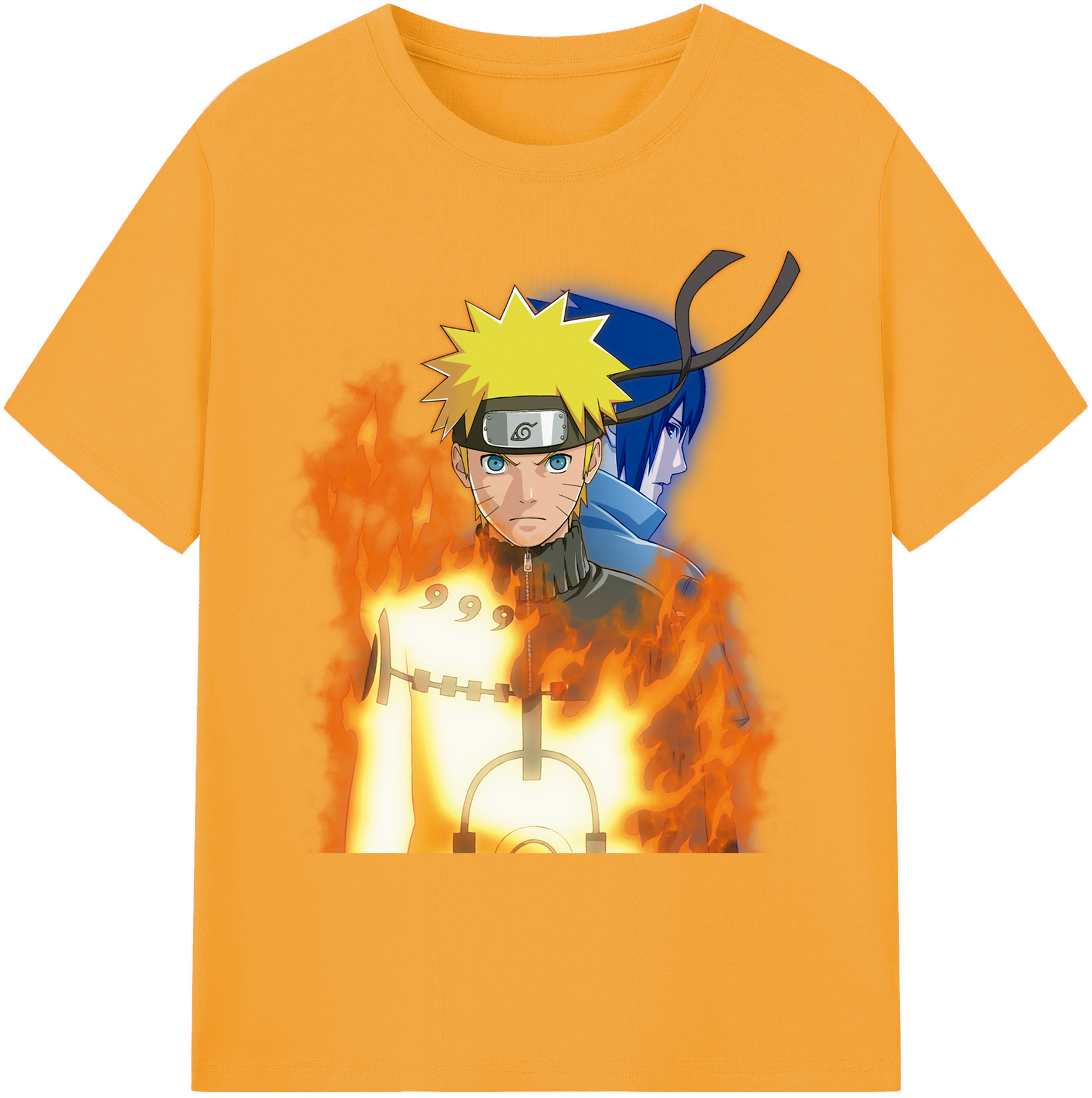 （画像用） NARUTO -ナルト- うずまき ナルト Uzumaki Naruto 綿100％ メンズ半袖Tシャツ｜肌触りやわらか＆通気性