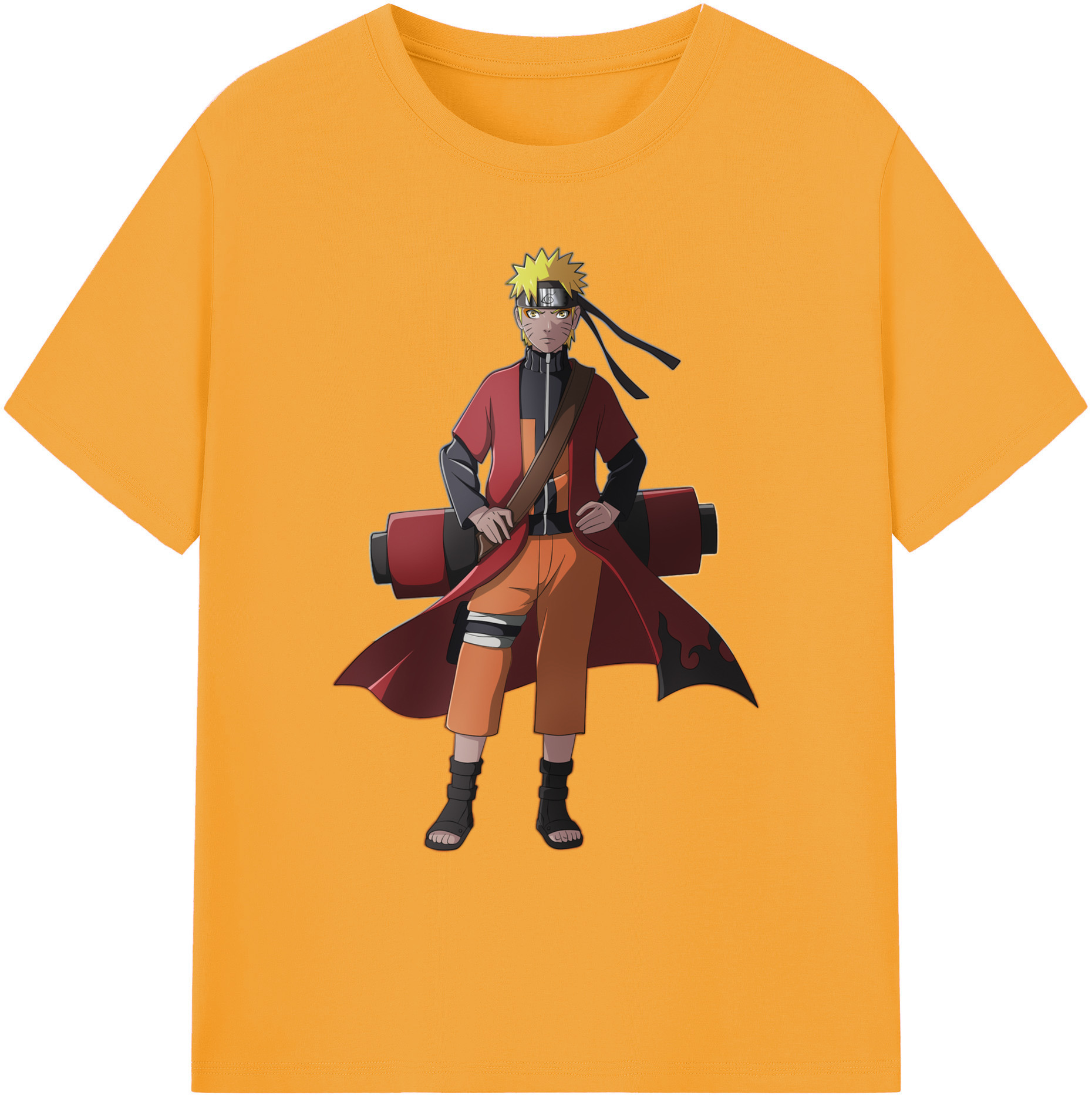 （画像用） NARUTO -ナルト- うずまき ナルト Uzumaki Naruto 綿100％ メンズ半袖Tシャツ｜肌触りやわらか＆通気性
